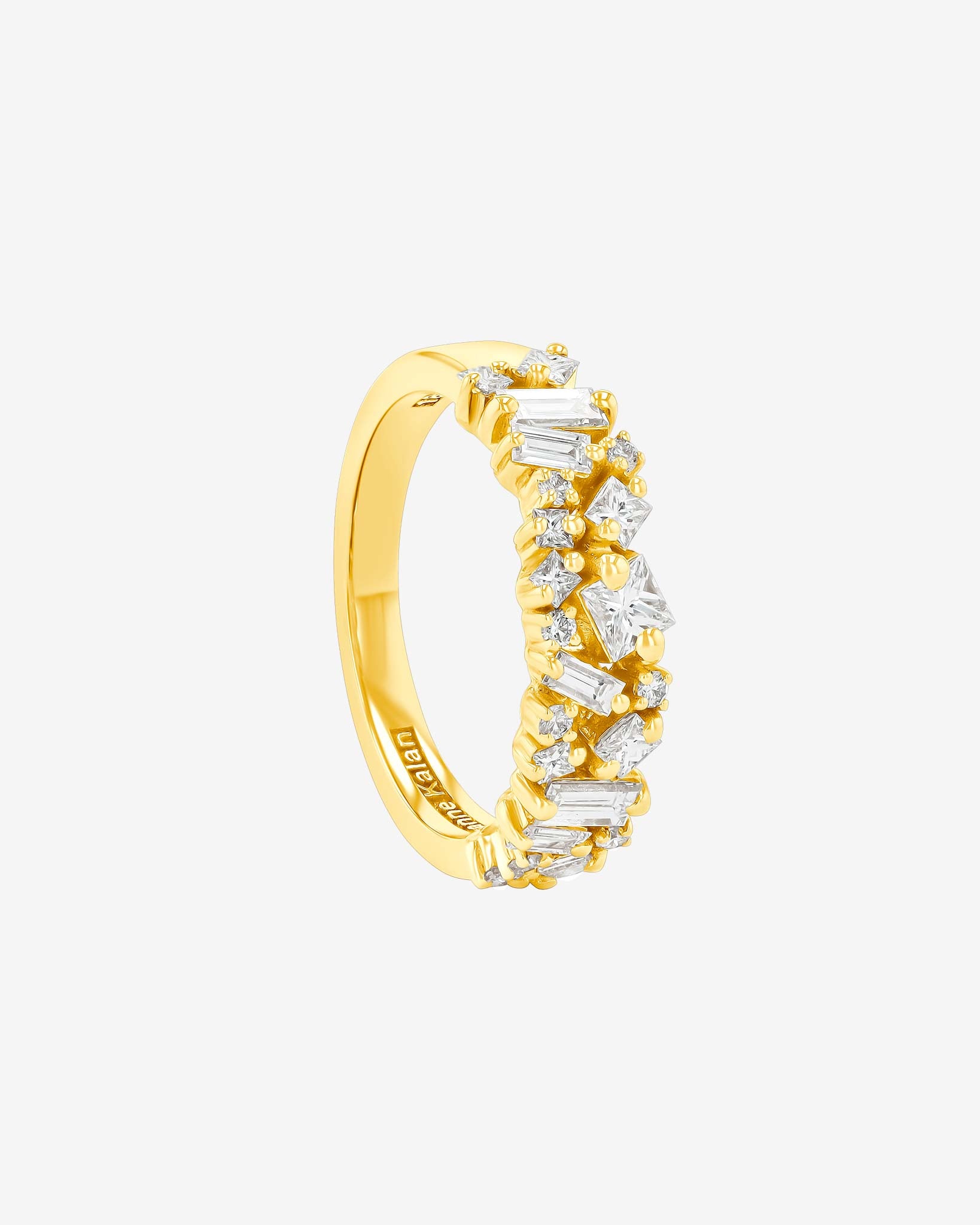 Suzanne Kalan La Fantaisie Diamond Half Band in 18k yellow gold