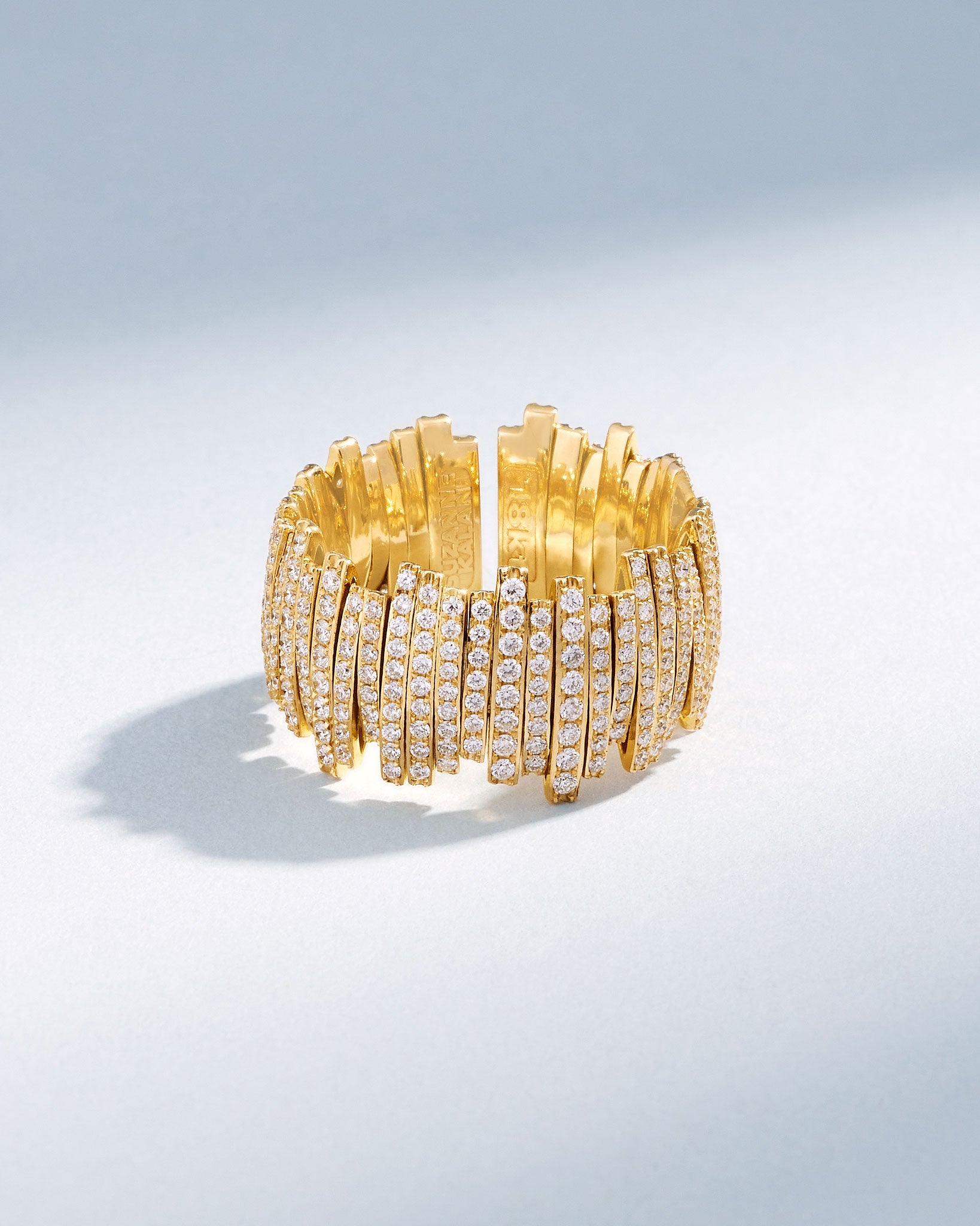 Suzanne Kalan Classic Gold Full Pave Milli Band in 18k yellow gold