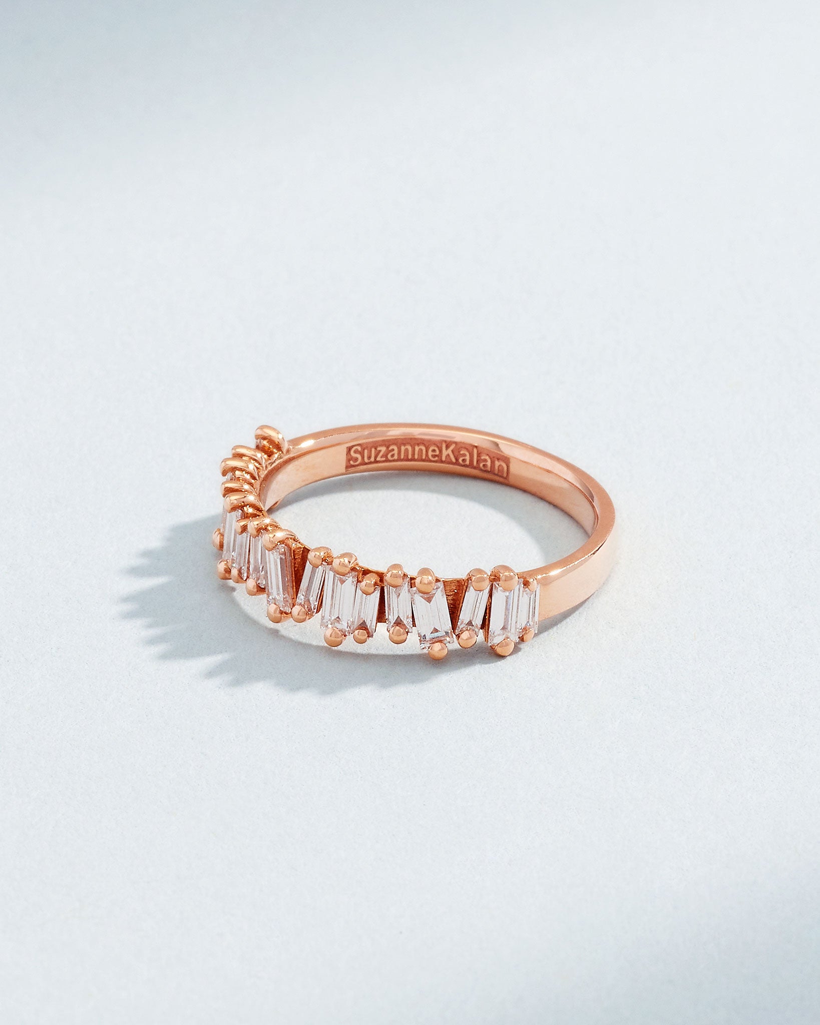 Suzanne Kalan Classic Diamond Half Band in 18k rose gold