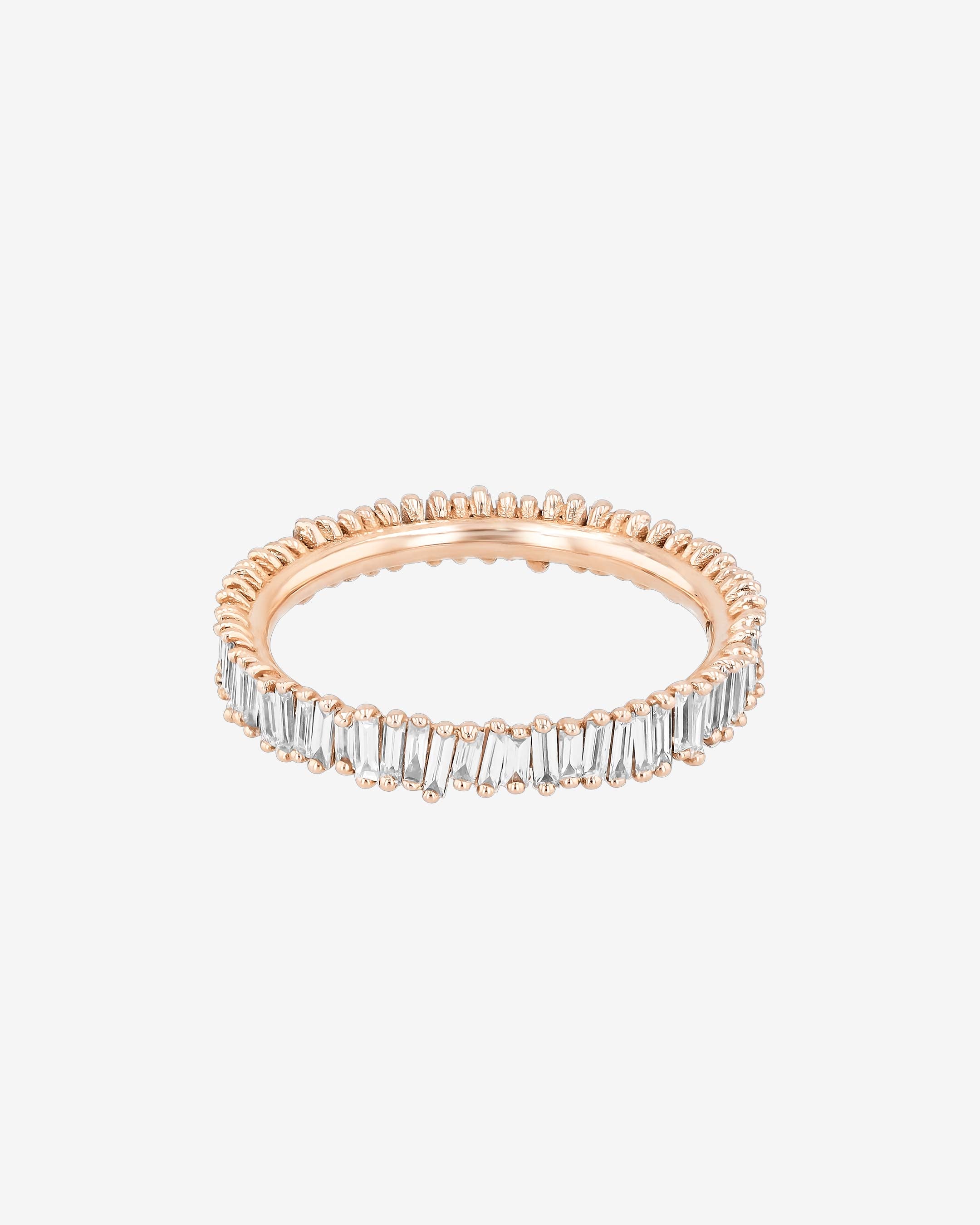 Suzanne Kalan Classic Diamond Mini Baguette Eternity Band in 18k rose gold
