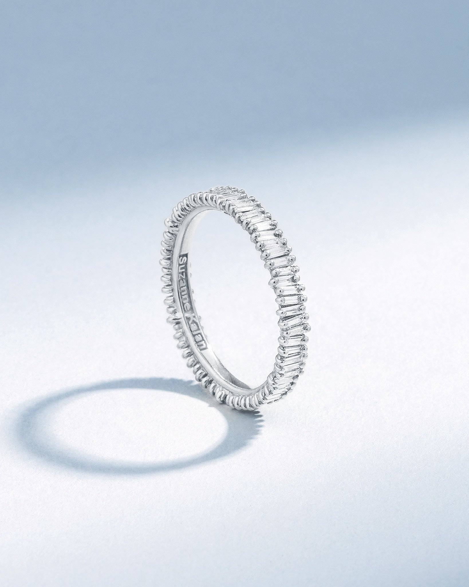Suzanne Kalan Classic Diamond Mini Baguette Eternity Band in 18k white gold