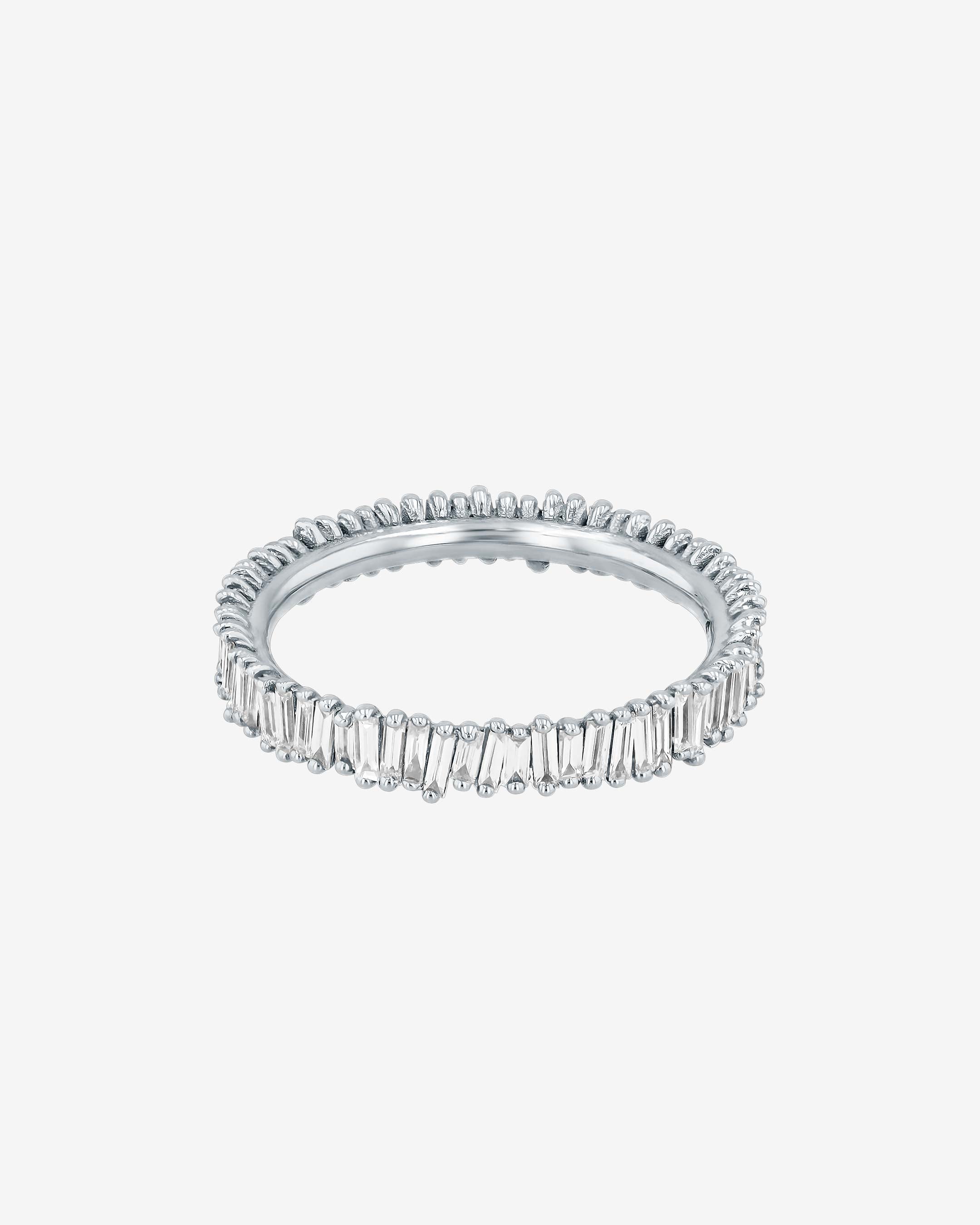 Suzanne Kalan Classic Diamond Mini Baguette Eternity Band in 18k white gold
