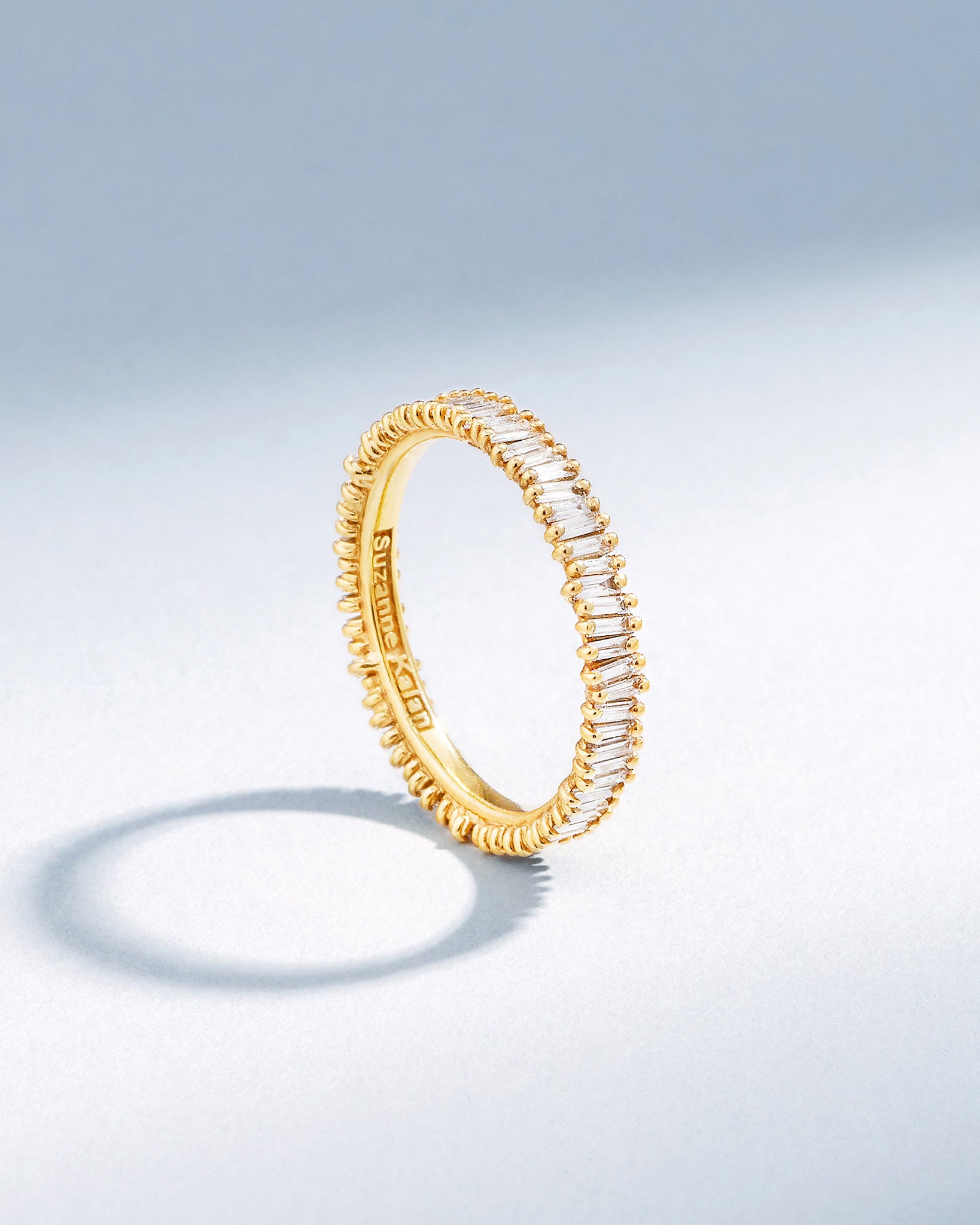Suzanne Kalan Classic Diamond Mini Baguette Eternity Band in 18k yellow gold