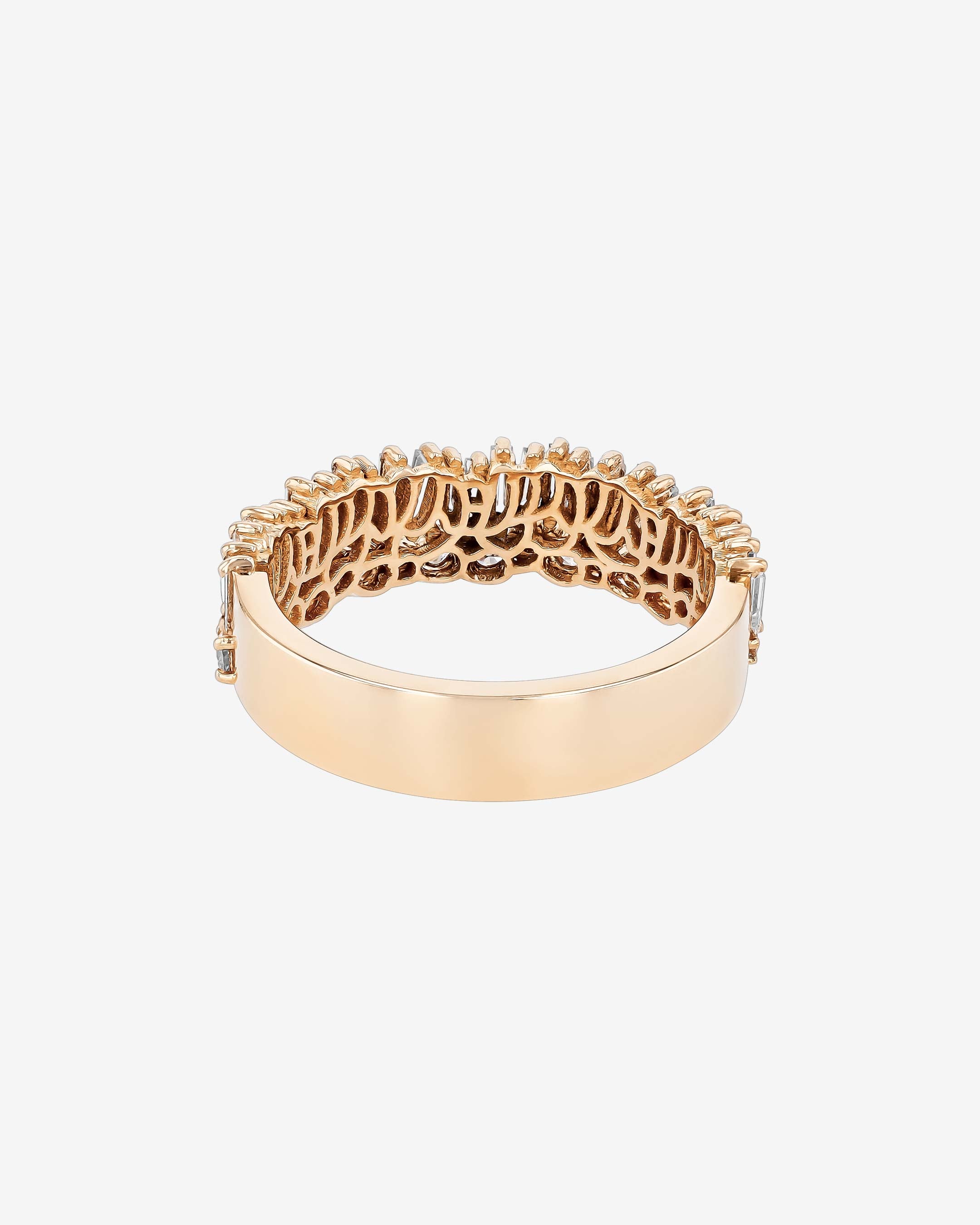 Suzanne Kalan Classic Diamond Short Stack Half Band in 18k rose gold