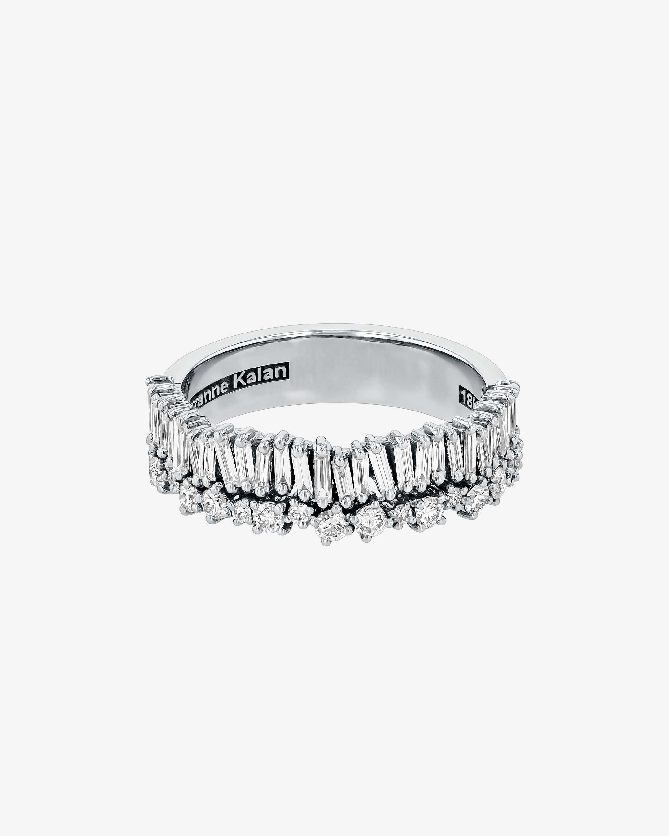 Suzanne Kalan Classic Diamond Short Stack Half Band in 18k white gold