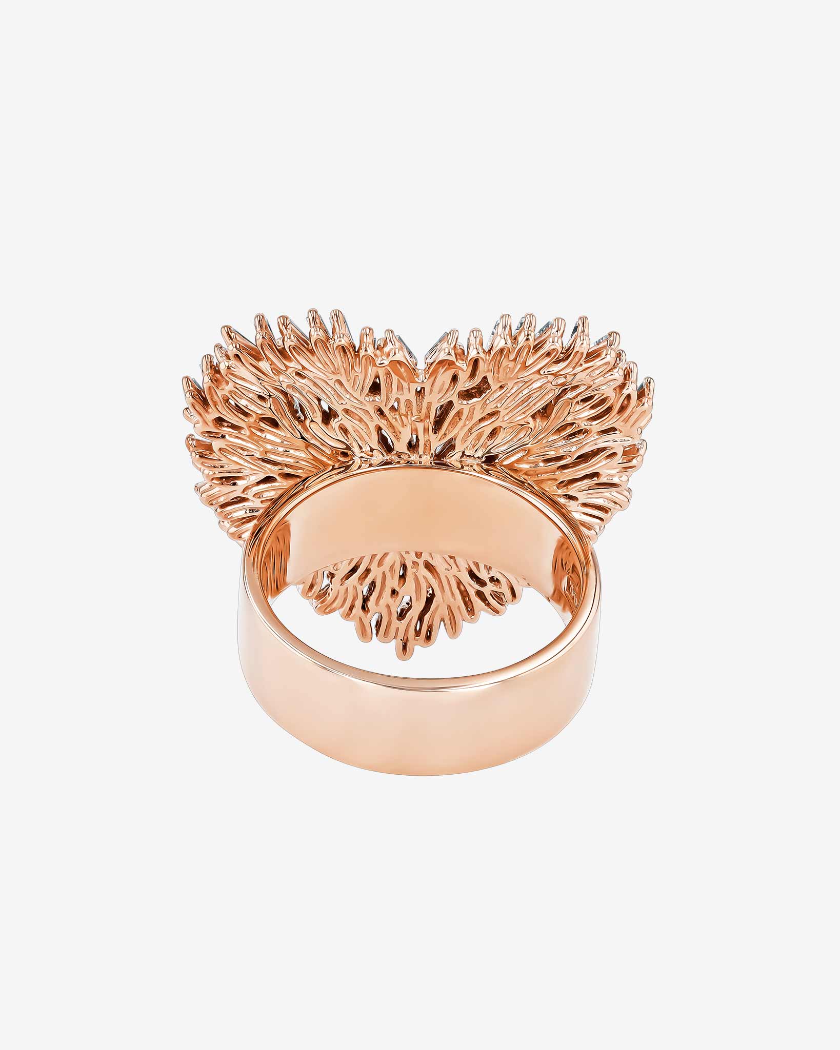 Suzanne Kalan Classic Diamond Large Heart Ring in 18k rose gold