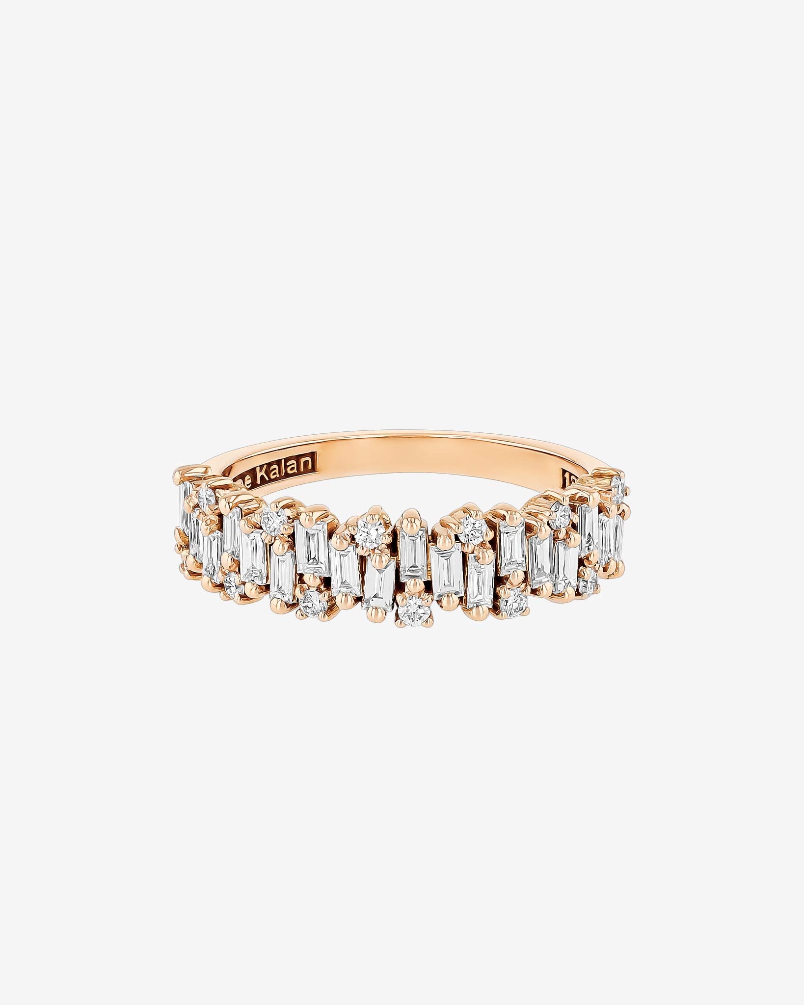 Suzanne Kalan Classic Diamond Shimmer Half Band in 18k rose gold