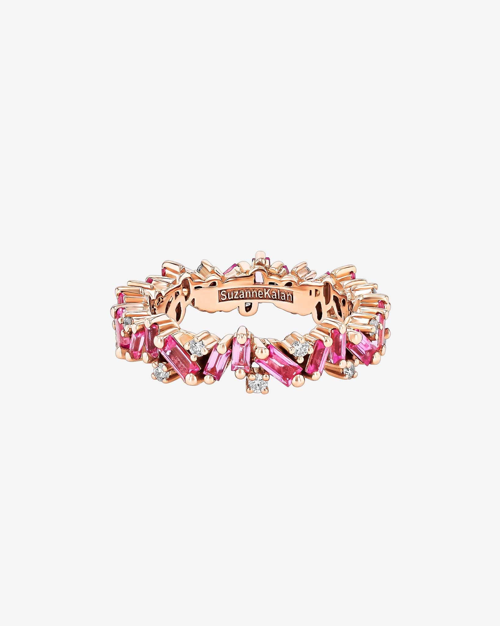 Suzanne Kalan Frenzy Pink Sapphire Eternity Band in 18k rose gold
