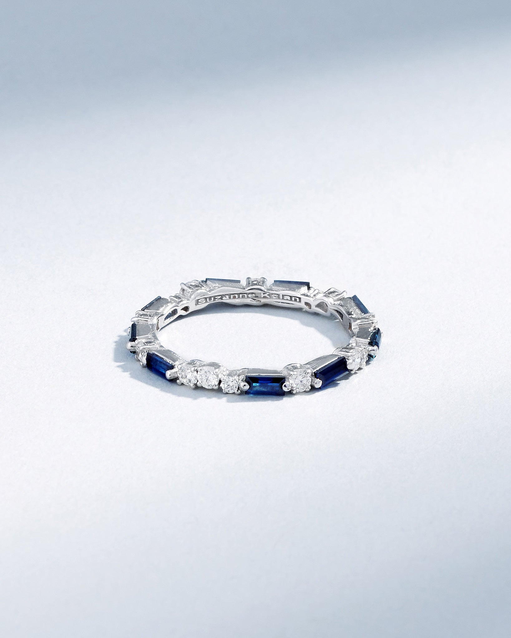 Thin Mix Dark Blue Sapphire Eternity Band SUZANNE KALAN®