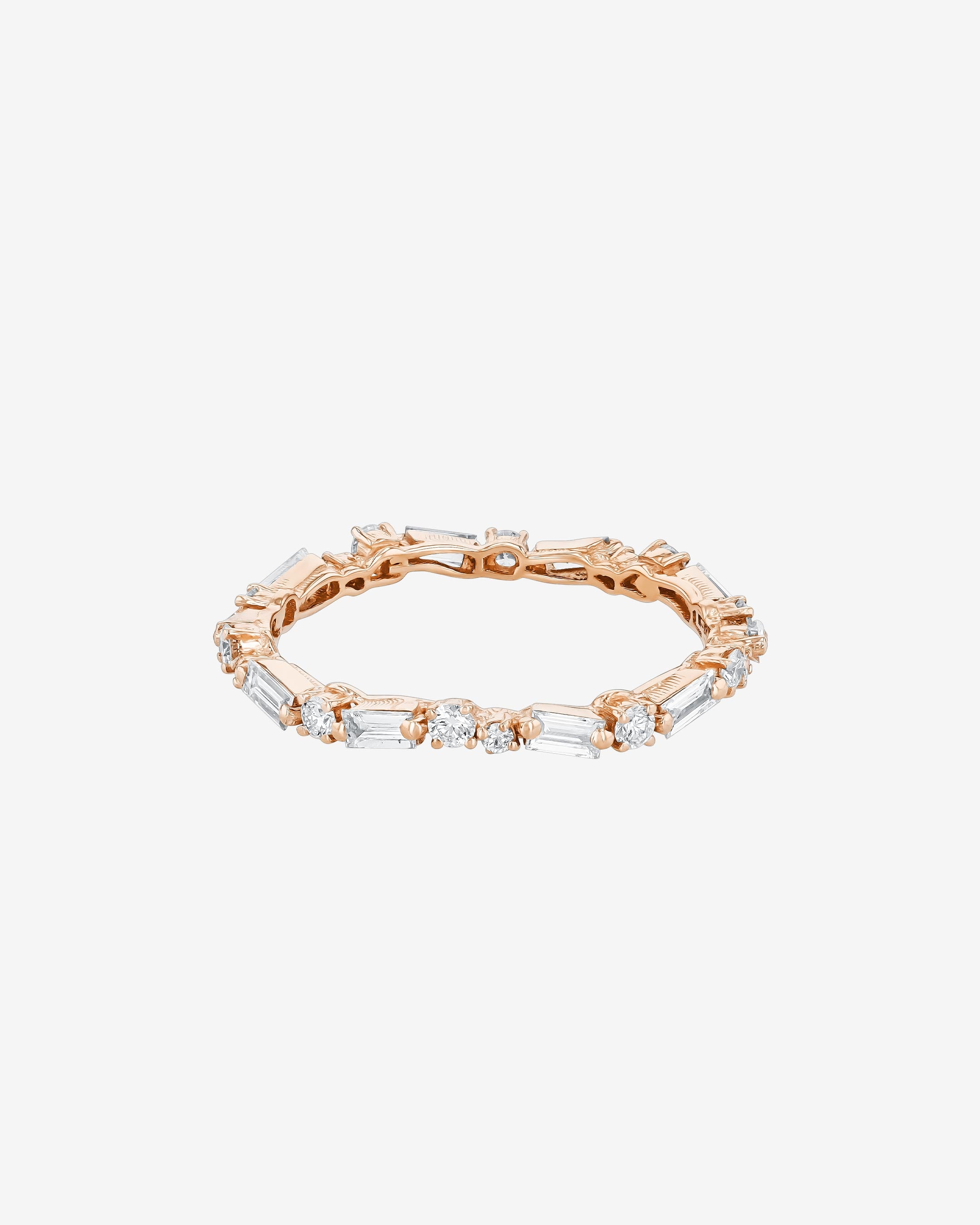 Suzanne Kalan Thin Mix Diamond Eternity Band in 18k rose gold