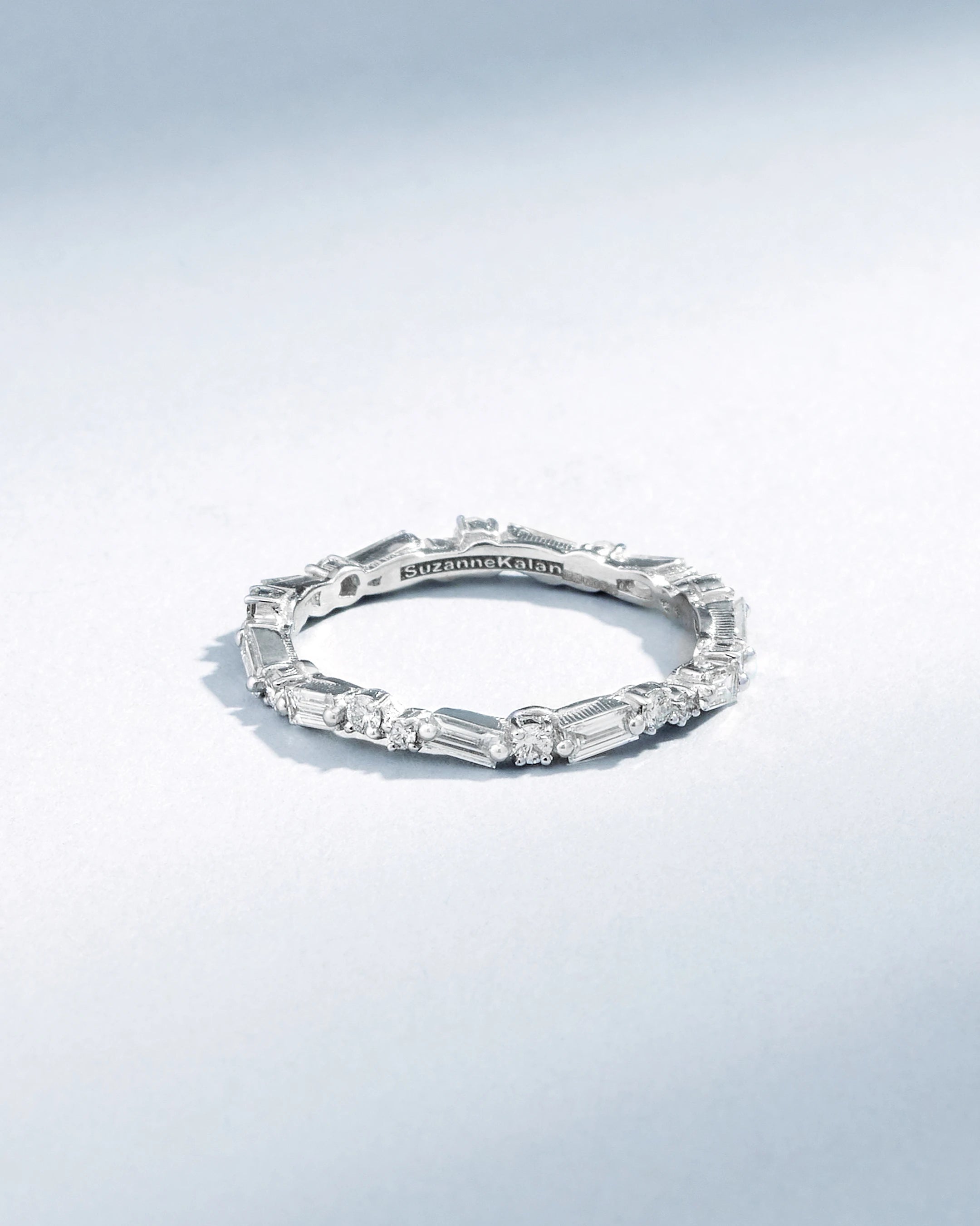 Suzanne Kalan Thin Mix Diamond Eternity Band in 18k white gold