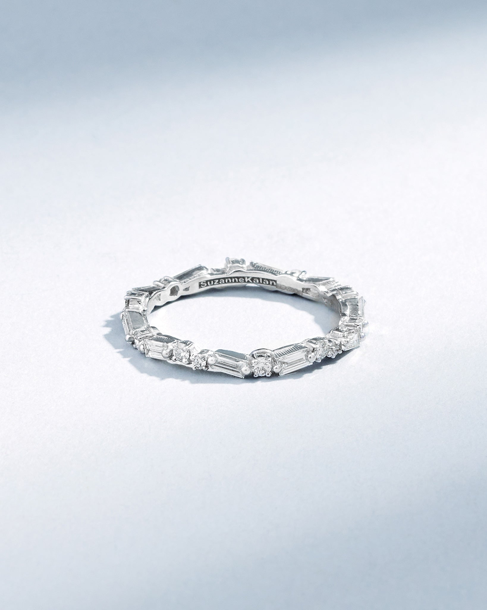 Suzanne Kalan Thin Mix Diamond Eternity Band in 18k white gold