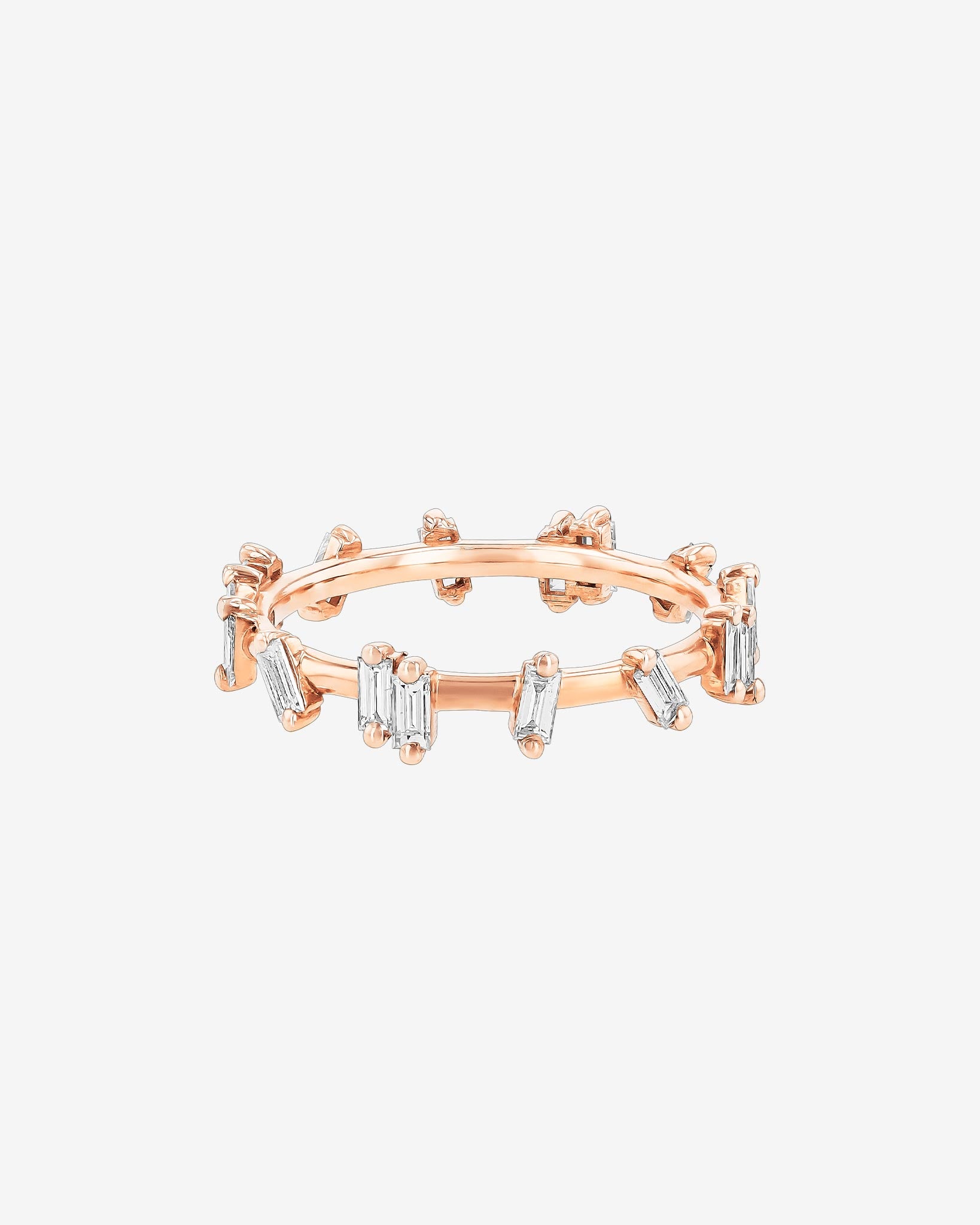 Suzanne Kalan Bold Diamond Barbwire Band in 18k rose gold