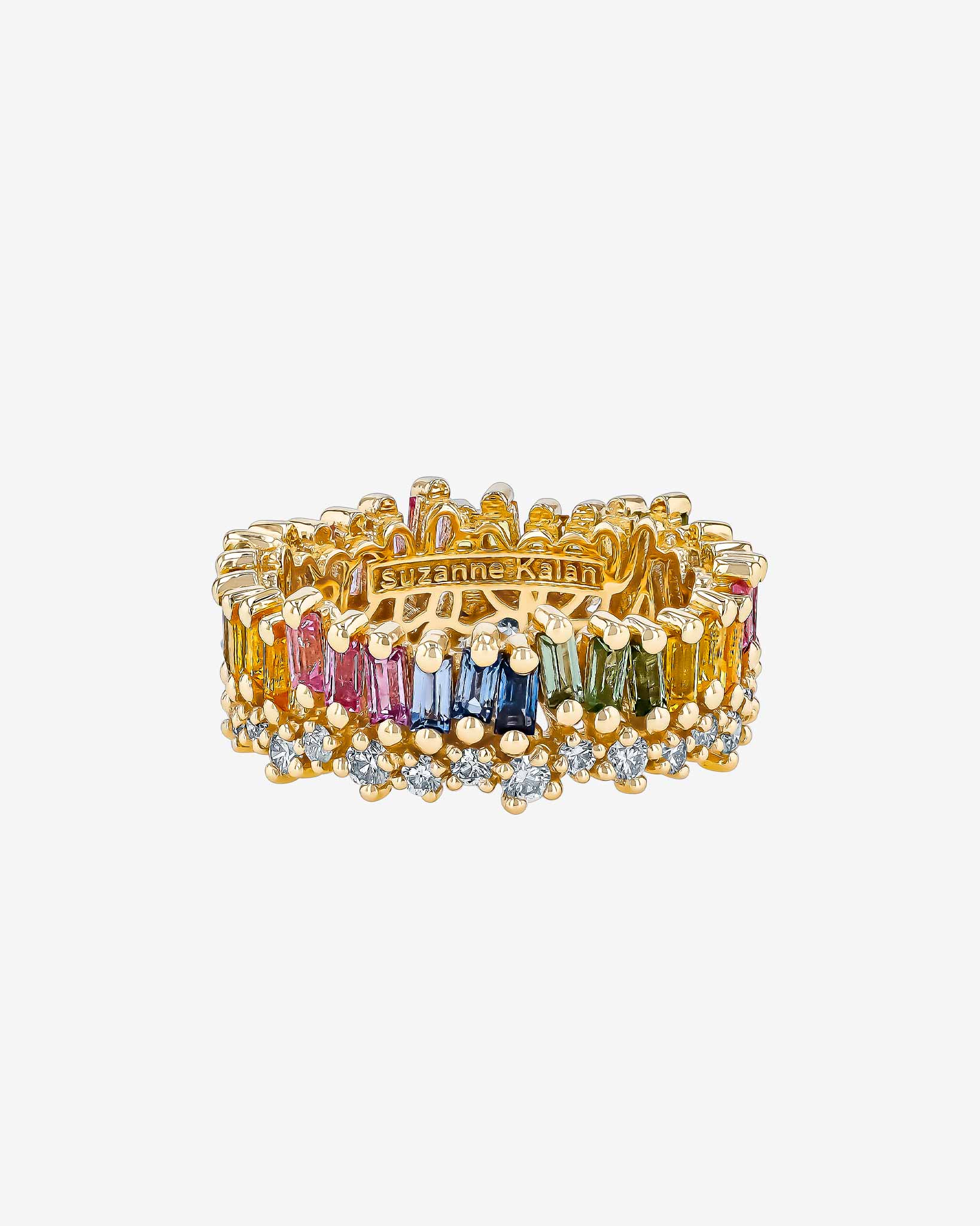 Suzanne Kalan Short Stack Pastel Sapphire Eternity Band in 18k yellow gold