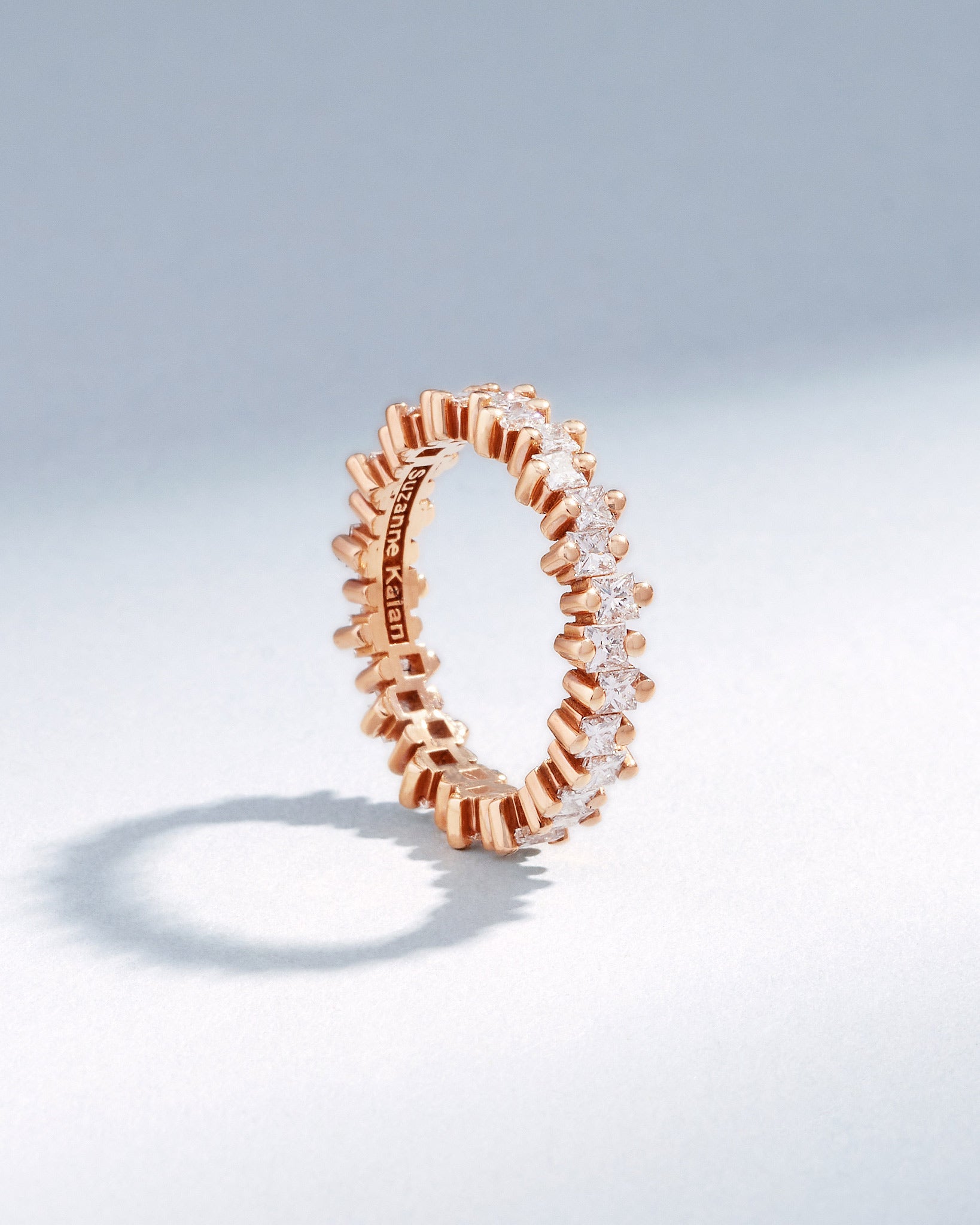 Suzanne Kalan Princess Midi Diamond Eternity Band in 18k rose gold