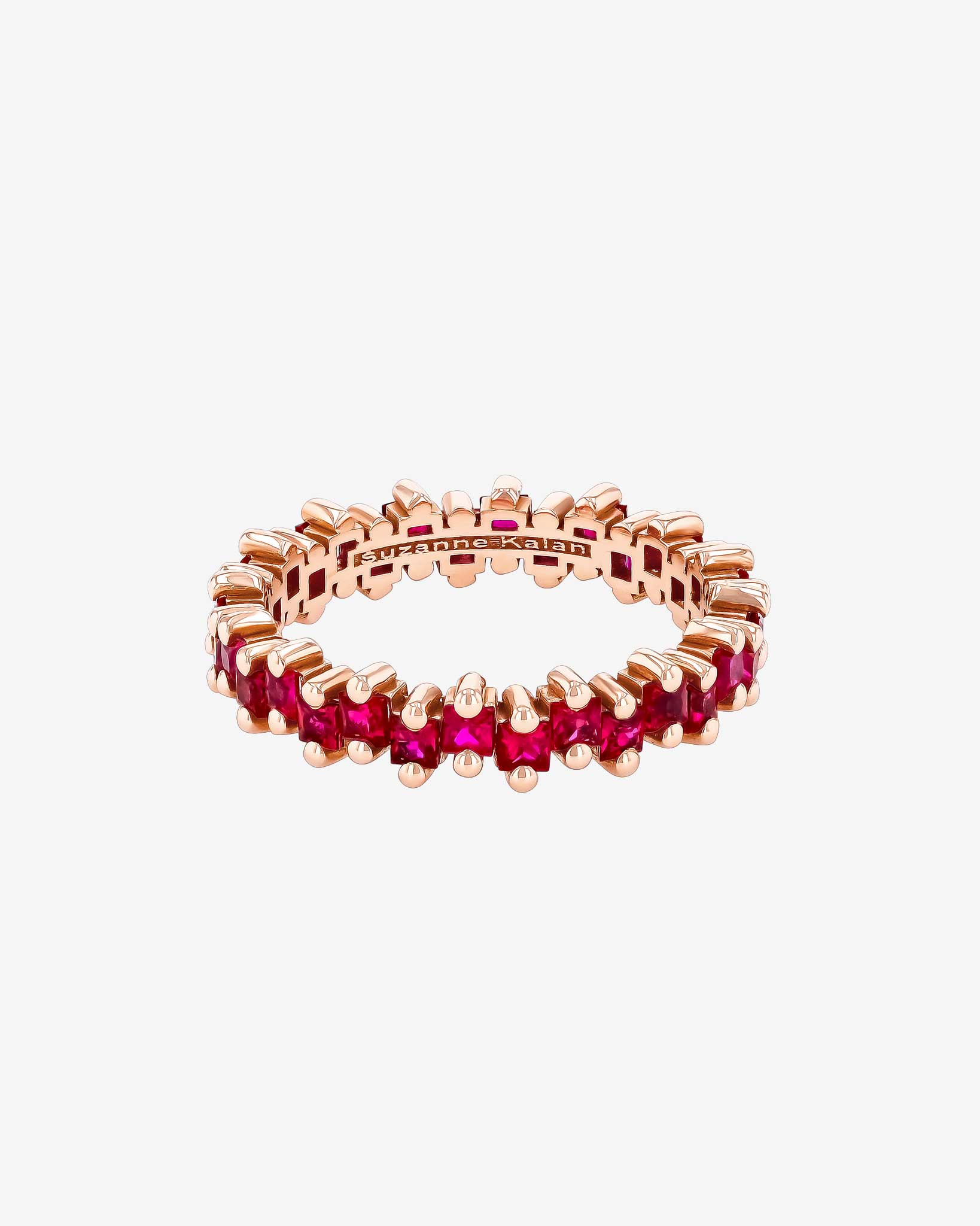 Suzanne Kalan Princess Midi Ruby Eternity Band in 18k rose gold