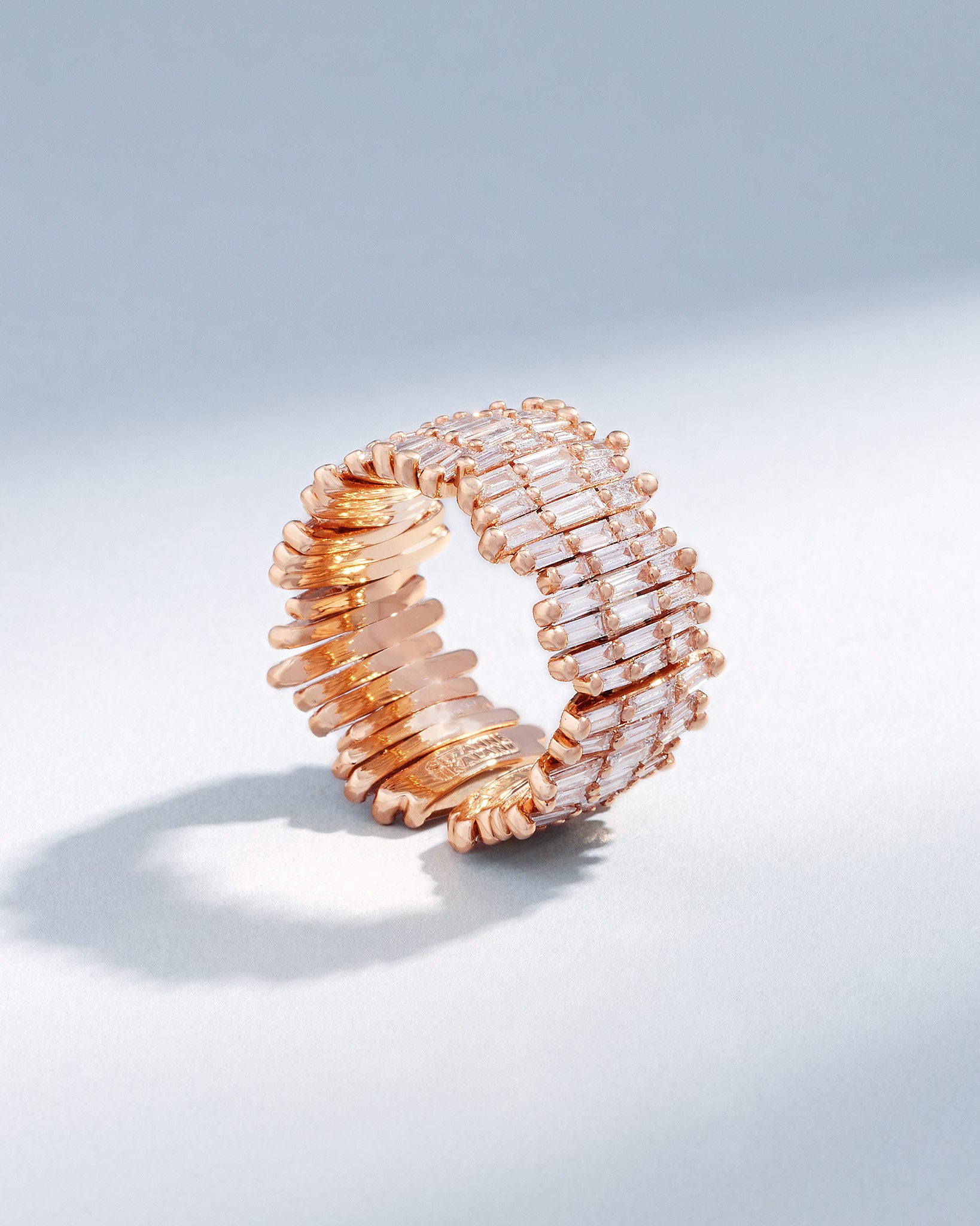 Suzanne Kalan Classic Gold Full Baguette Milli Eternity Band in 18k rose gold