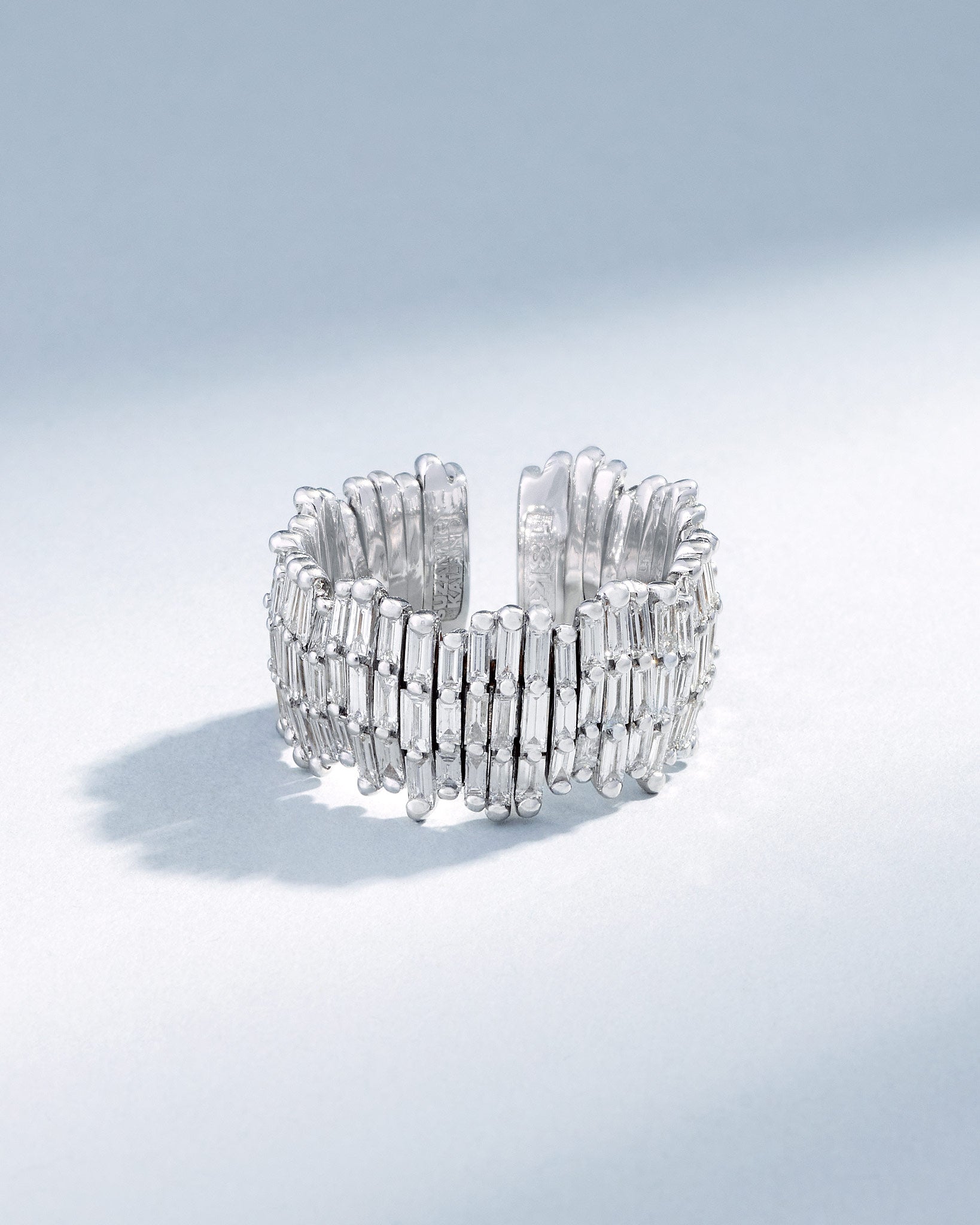 Suzanne Kalan Classic Gold Full Baguette Milli Eternity Band in 18k white gold