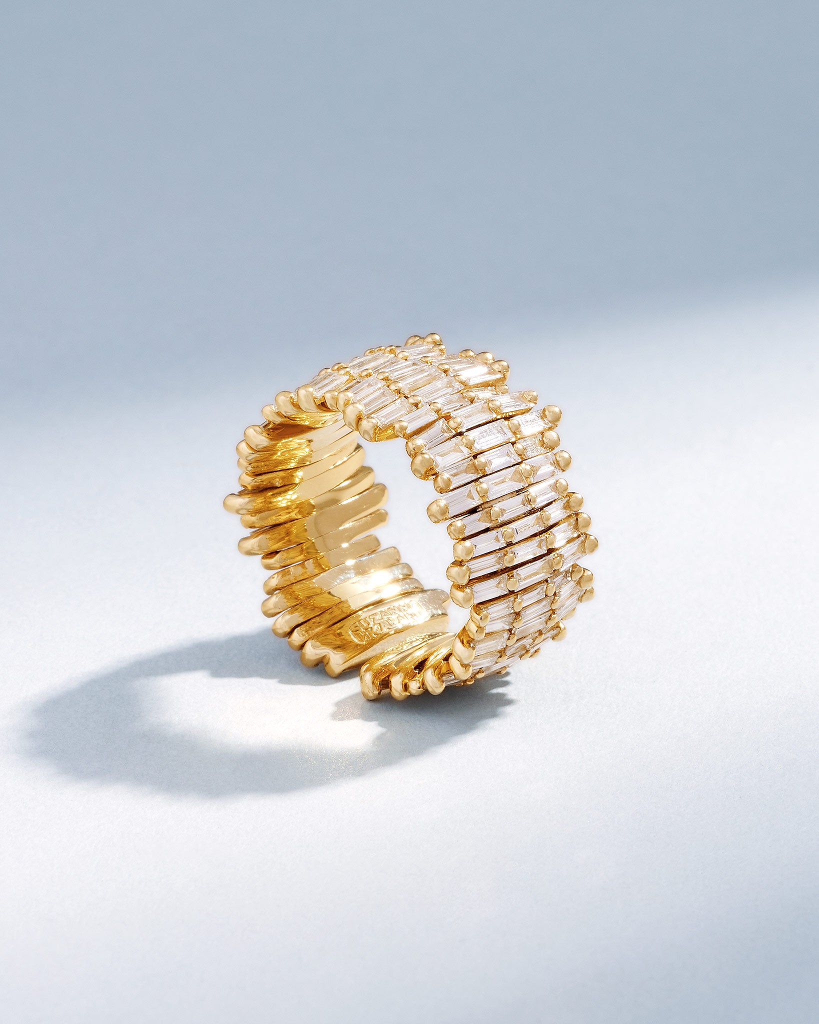 Suzanne Kalan Classic Gold Full Baguette Milli Eternity Band in 18k yellow gold