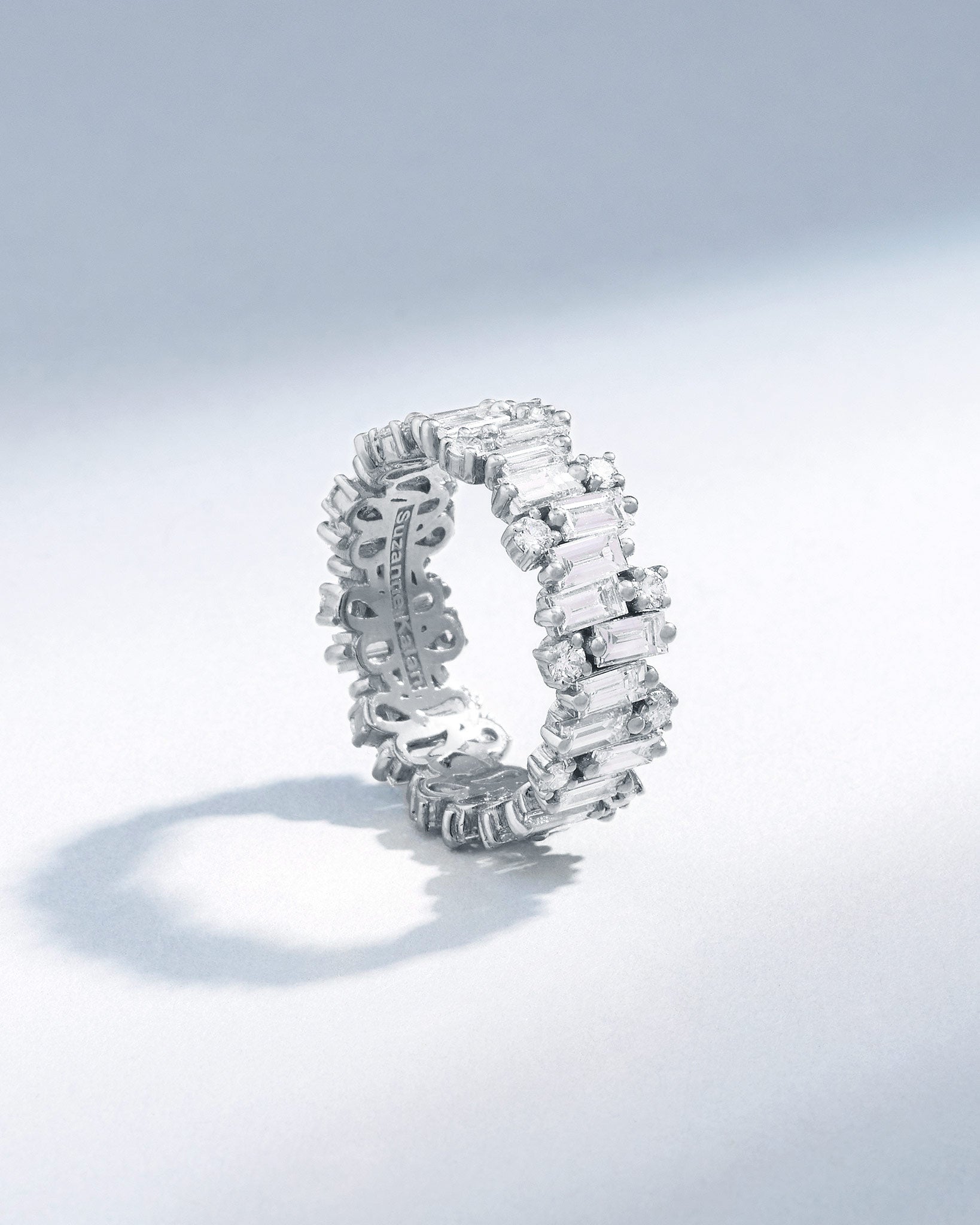 Suzanne Kalan Shimmer Audrey Diamond Eternity Band in 18k white gold