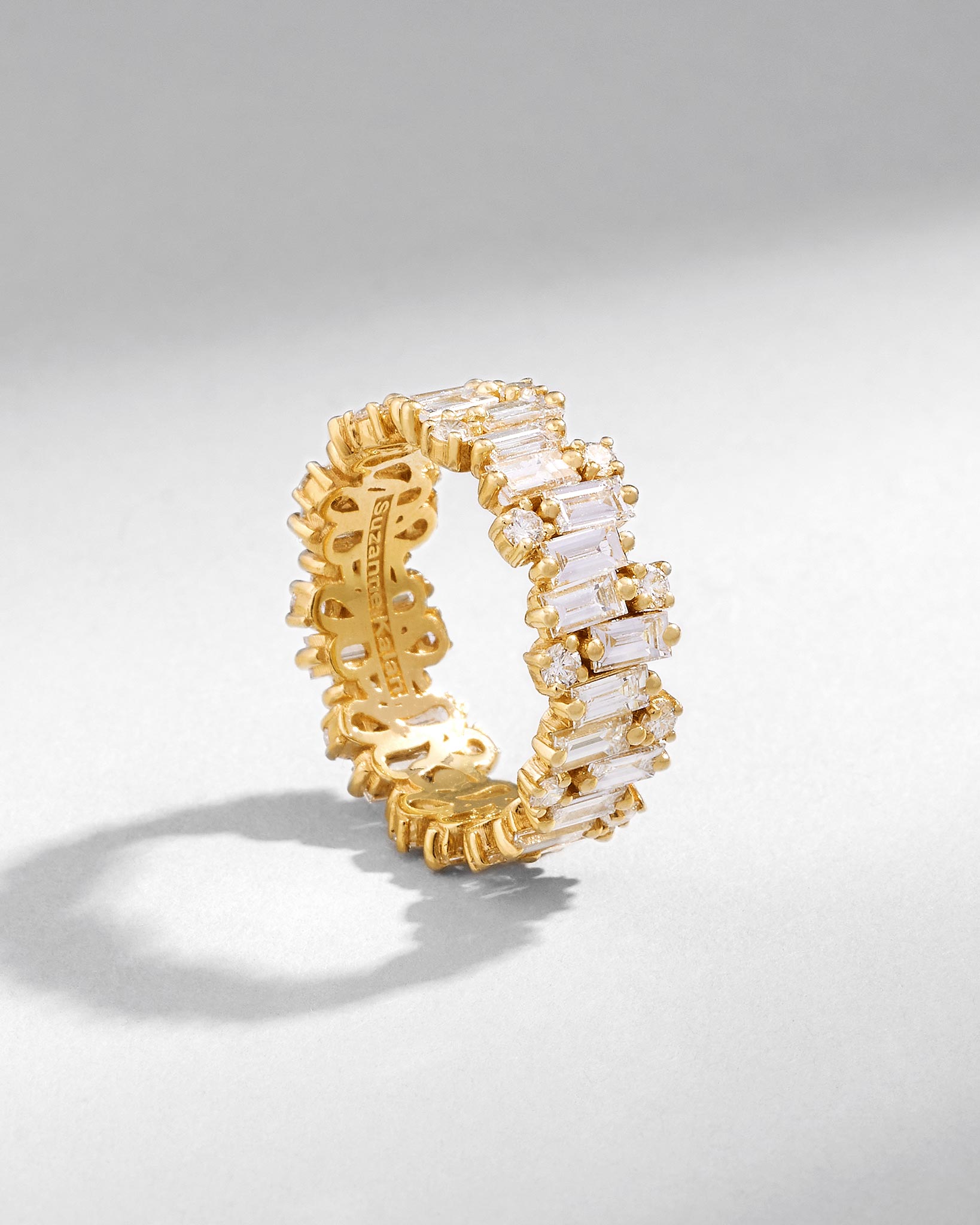 Suzanne Kalan Shimmer Audrey Diamond Eternity Band in 18k yellow gold