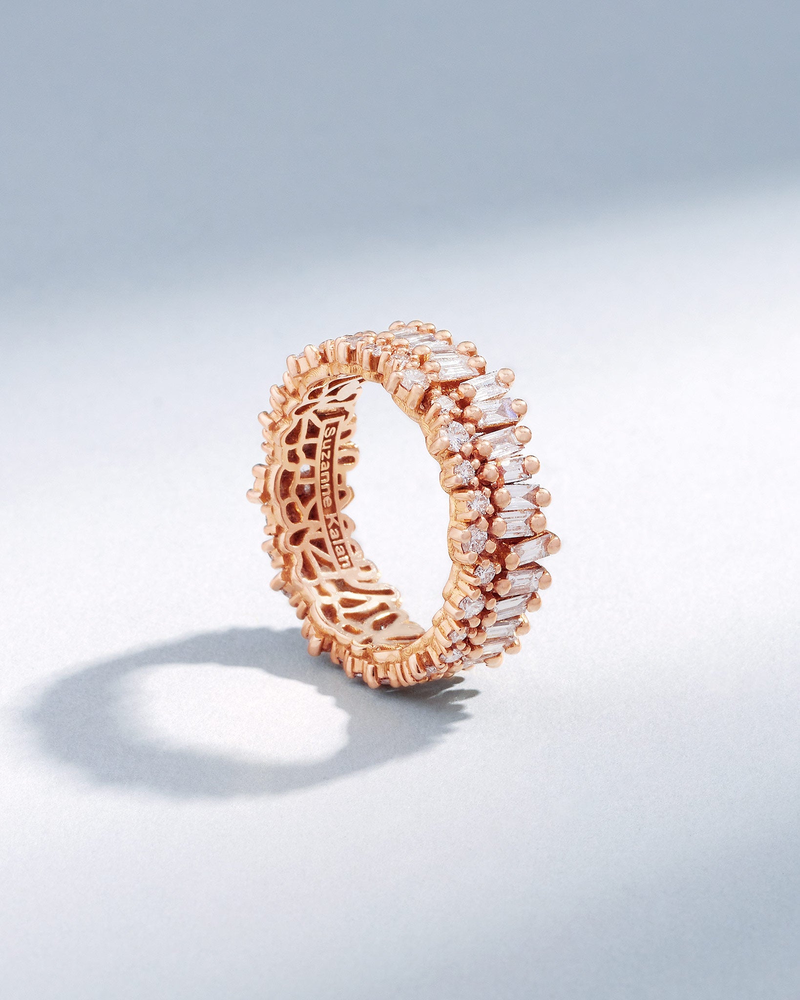 Suzanne Kalan Short Stack Diamond Eternity Band in 18k rose gold