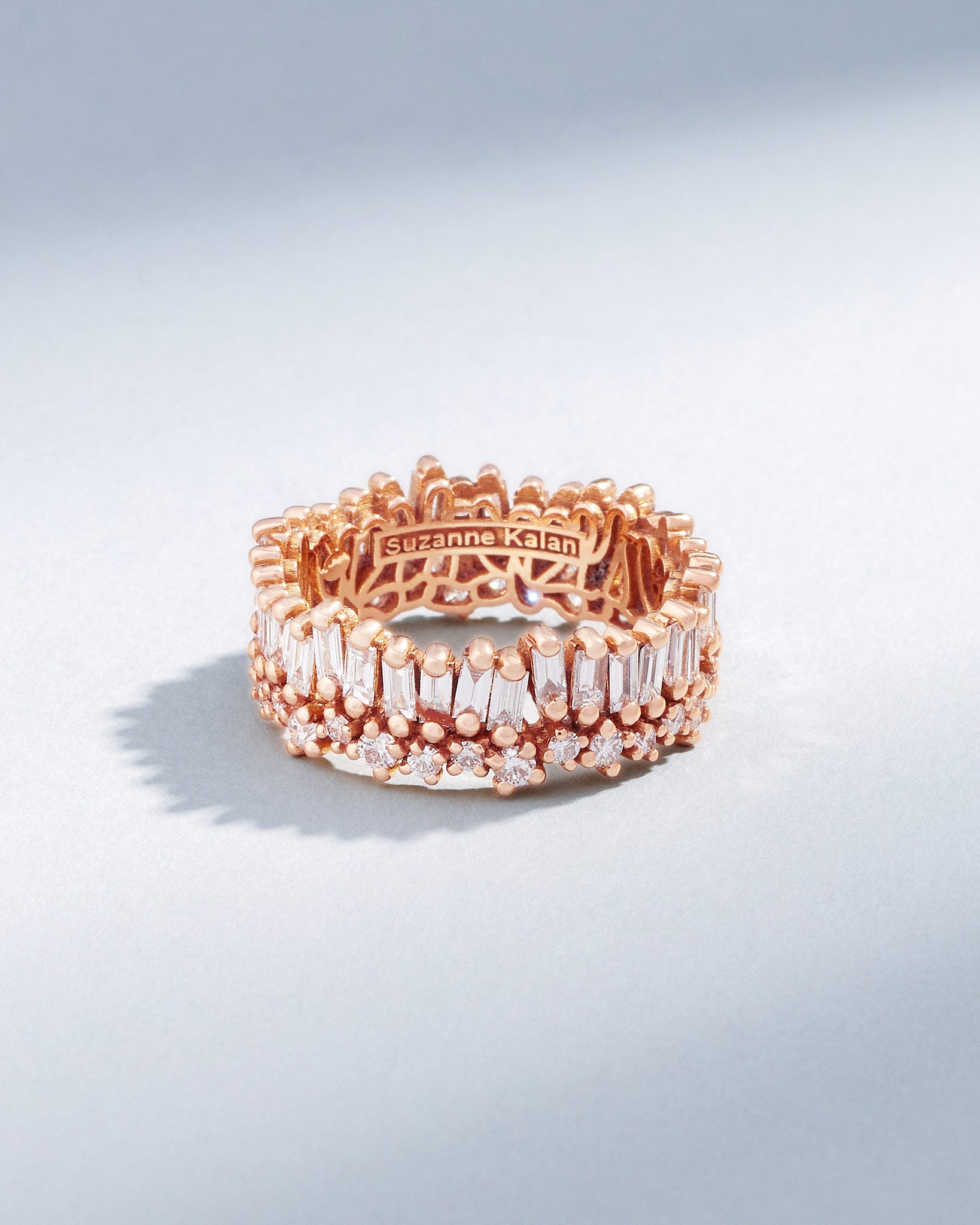 Suzanne Kalan Short Stack Diamond Eternity Band in 18k rose gold