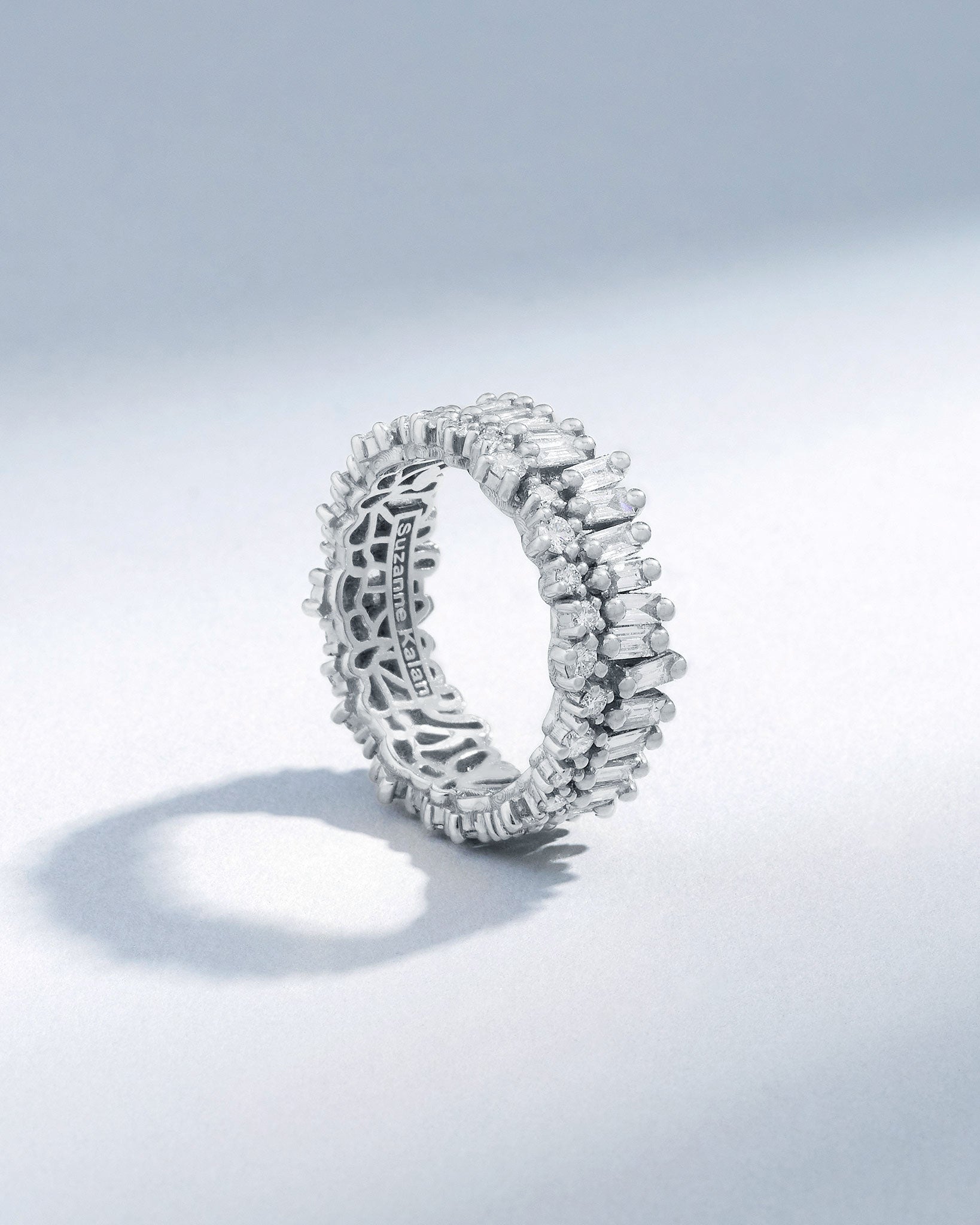 Suzanne Kalan Short Stack Diamond Eternity Band in 18k white gold