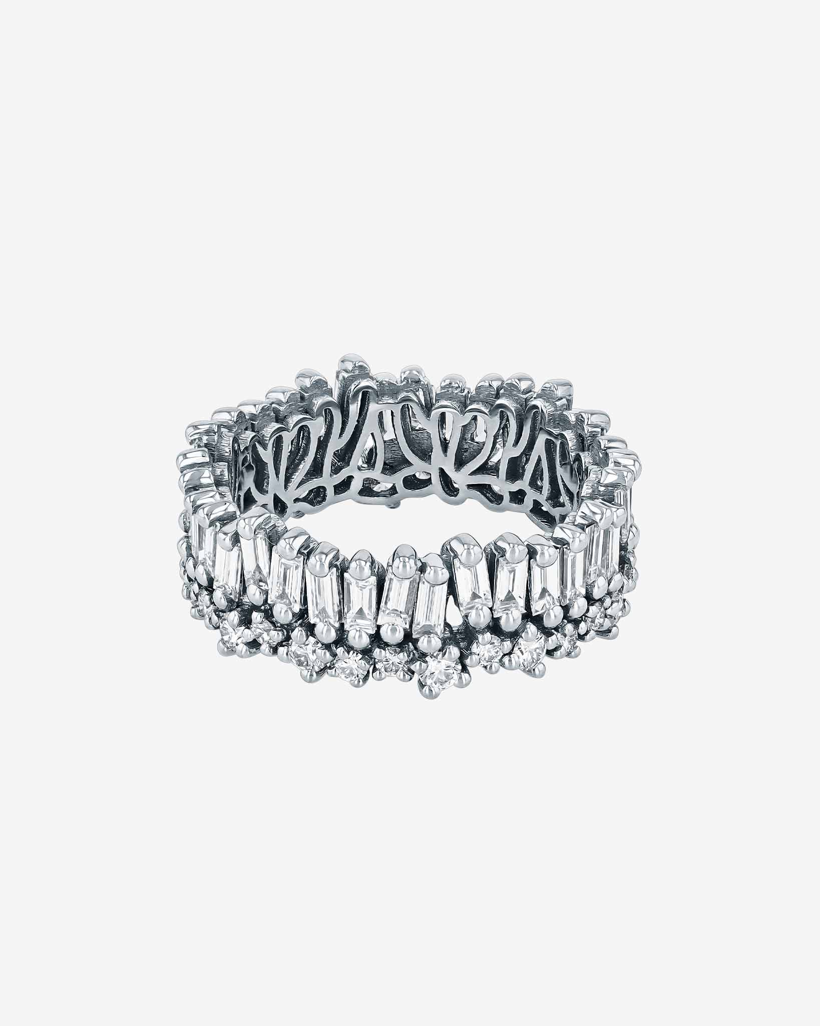 Suzanne Kalan Short Stack Diamond Eternity Band in 18k white gold