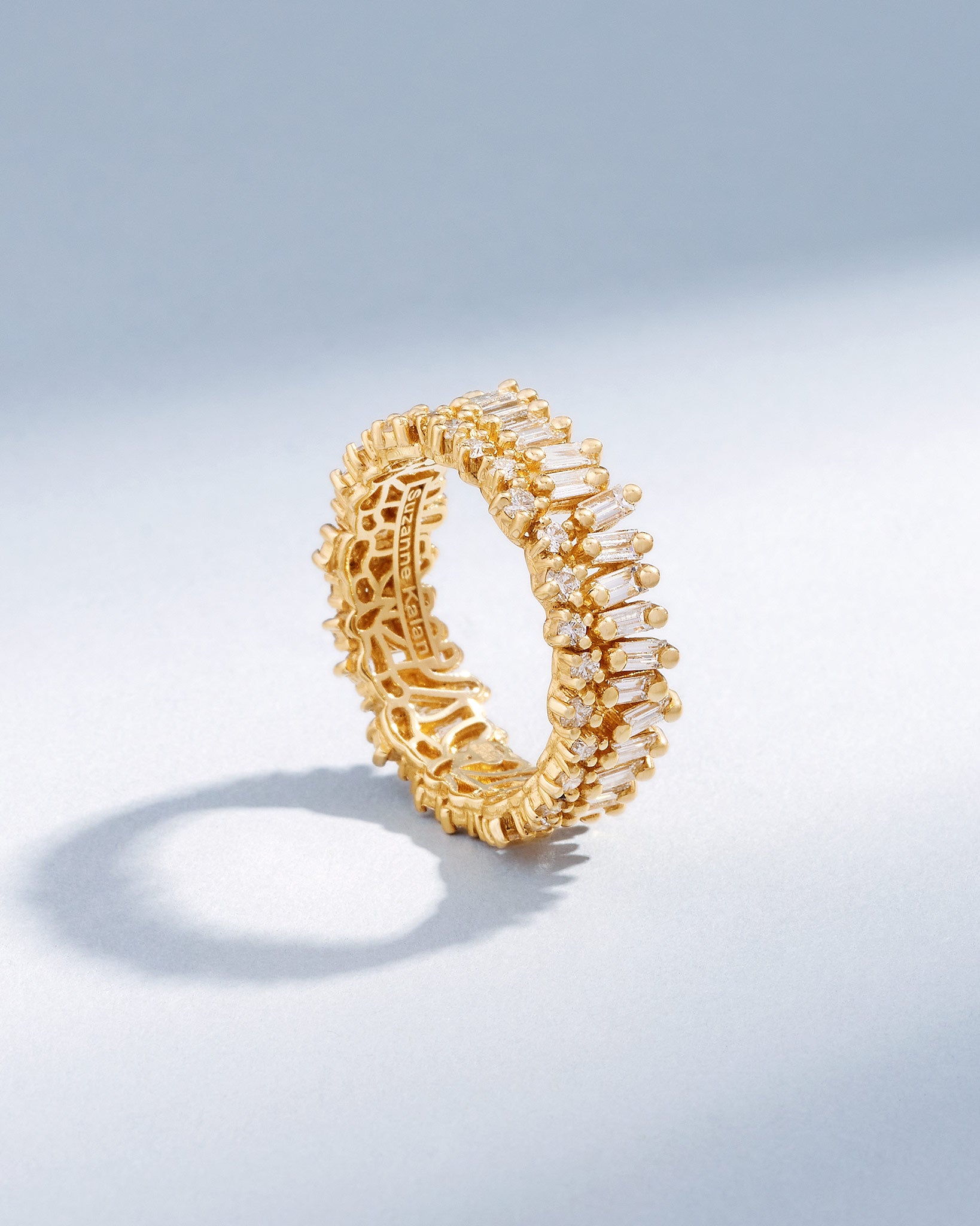 Suzanne Kalan Short Stack Diamond Eternity Band in 18k yellow gold