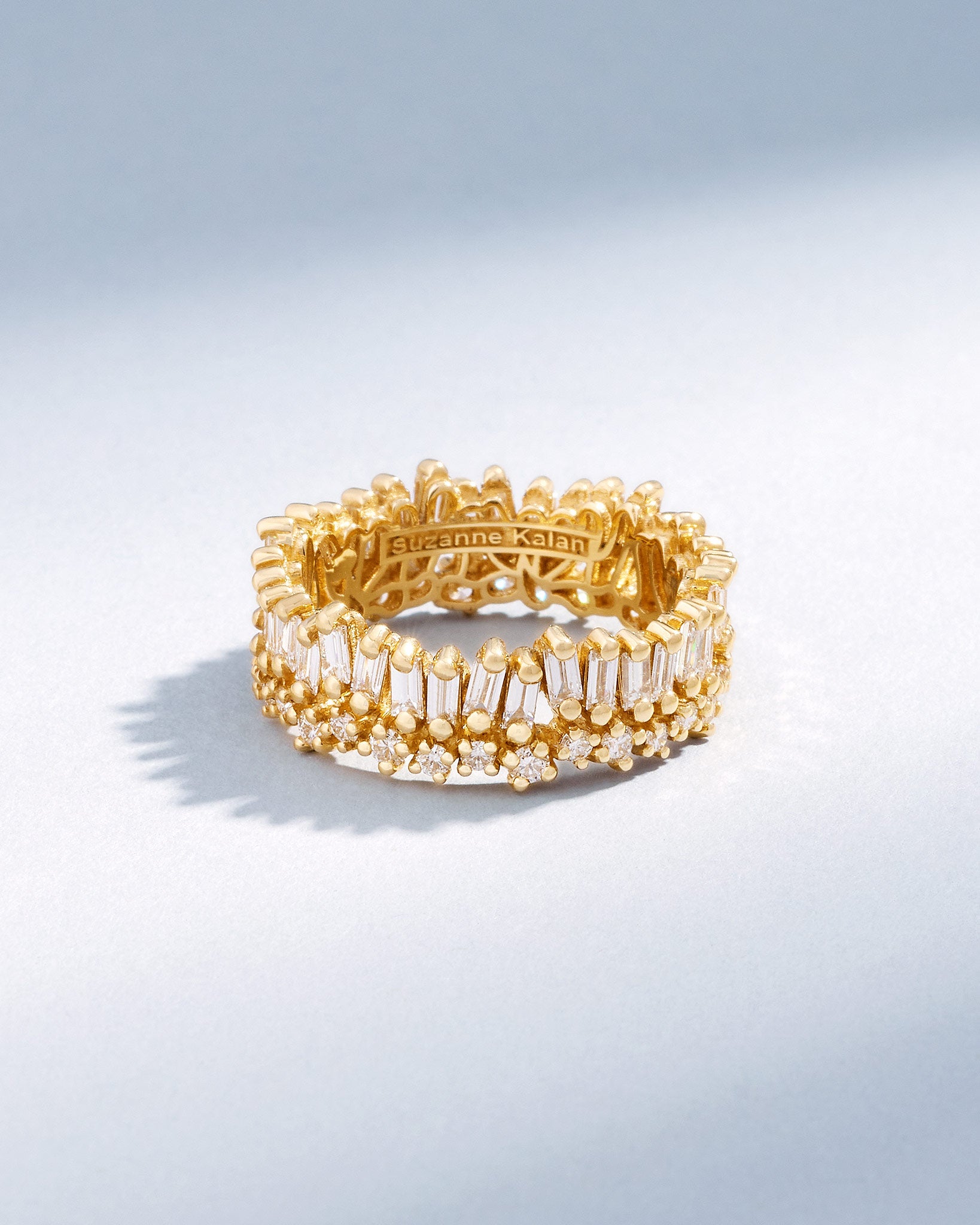 Suzanne Kalan Short Stack Diamond Eternity Band in 18k yellow gold