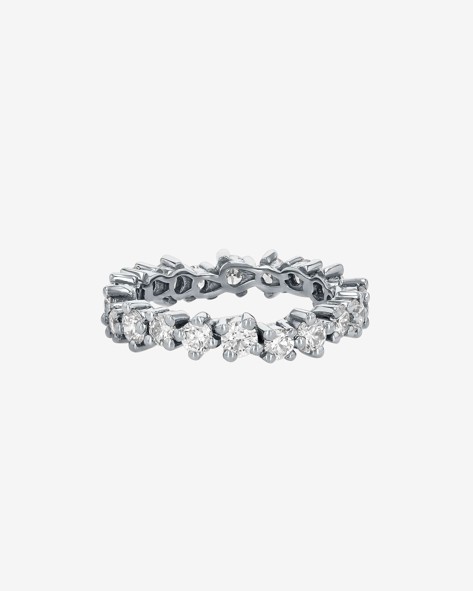 Suzanne Kalan Classic Diamond Midi Round Eternity Band in 18k white gold