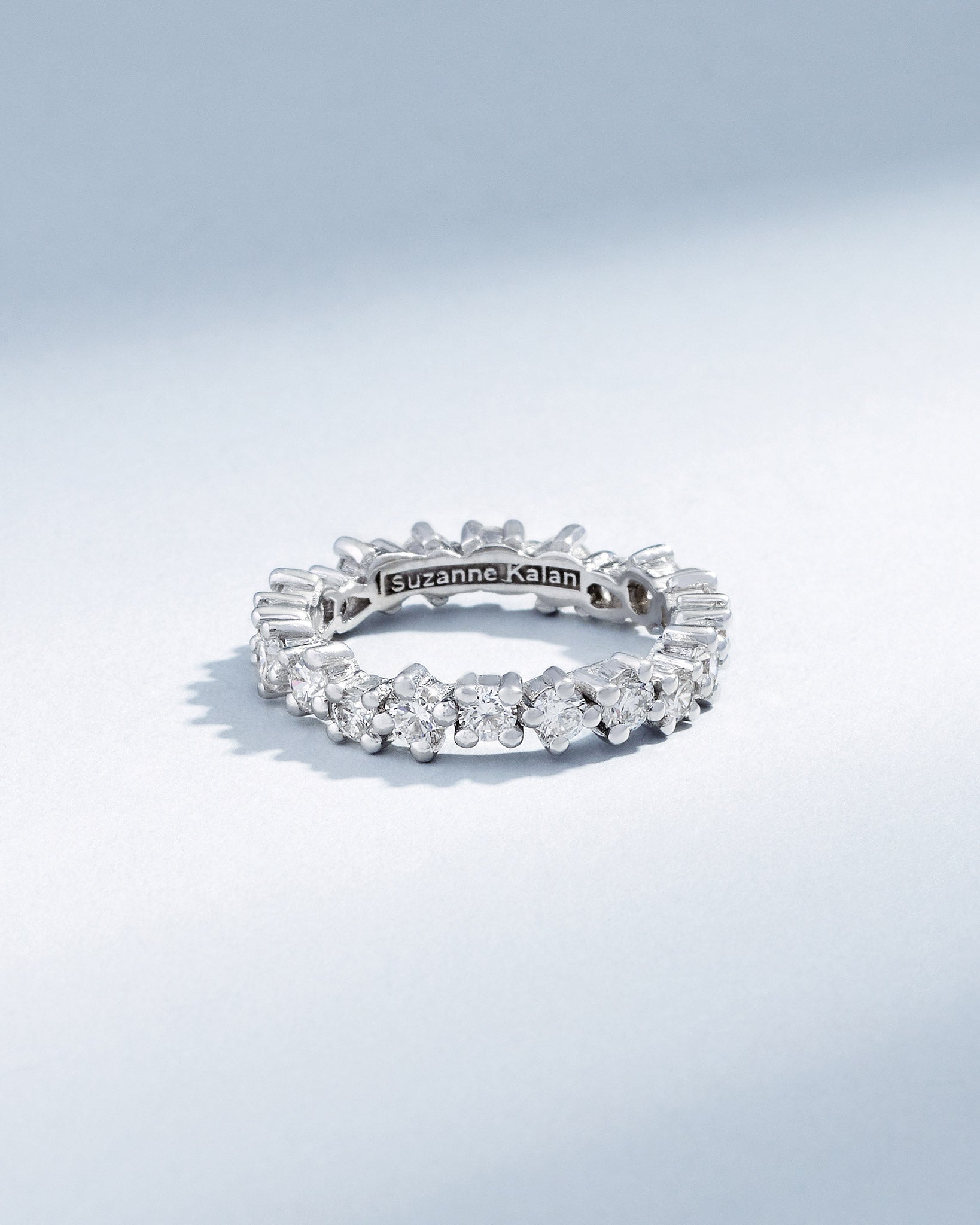 Suzanne Kalan Classic Diamond Midi Round Eternity Band in 18k white gold