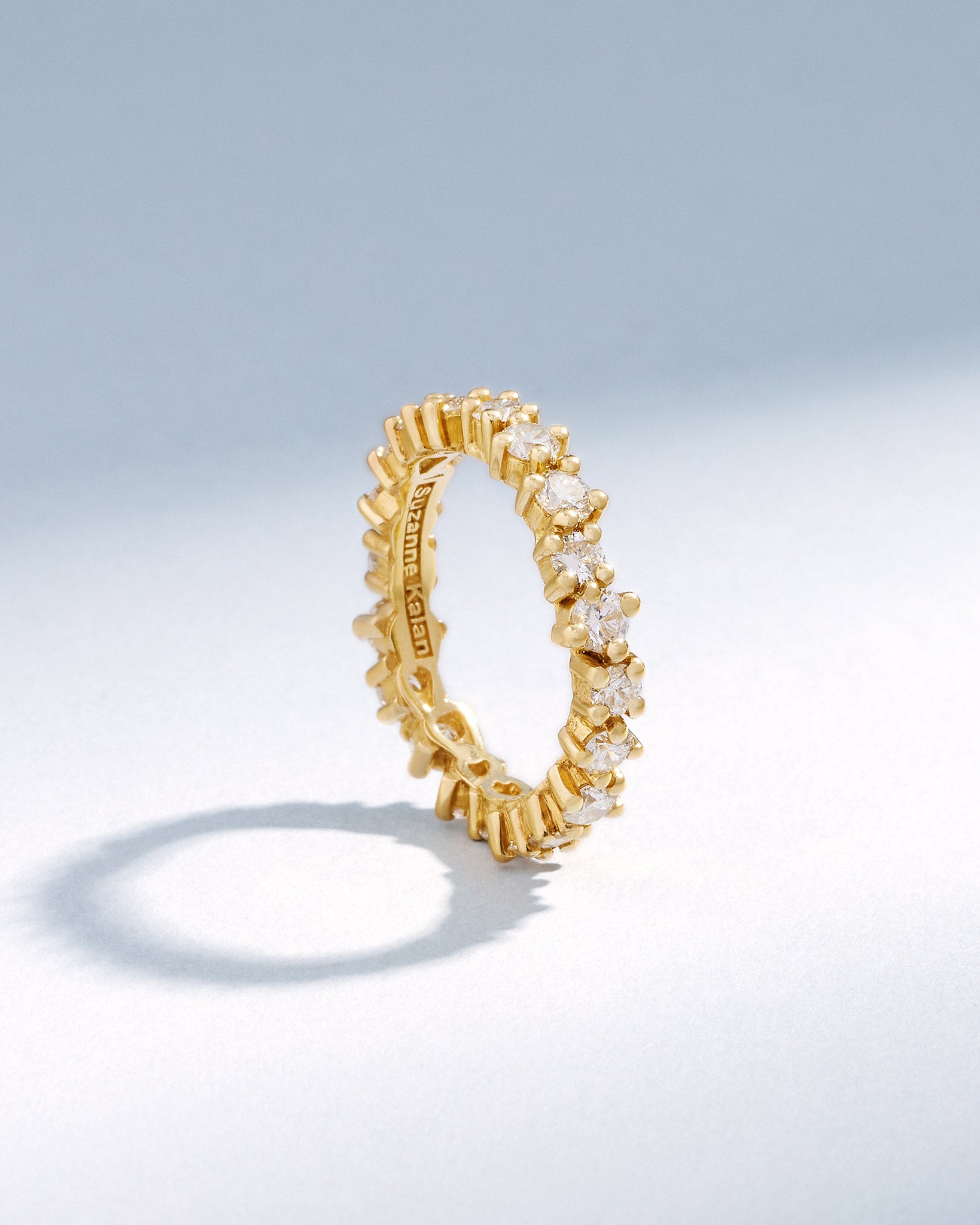 Suzanne Kalan Classic Diamond Midi Round Eternity Band in 18k yellow gold