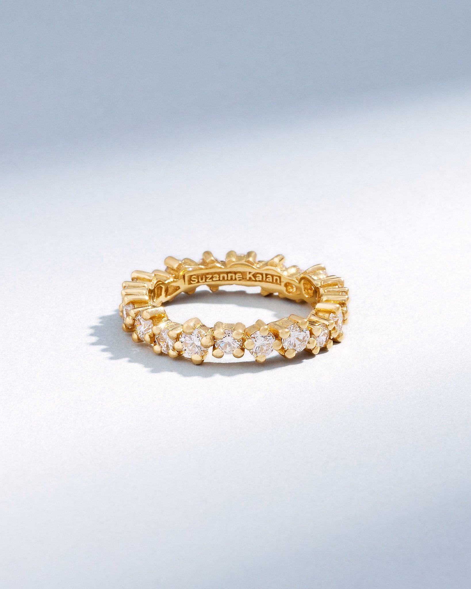 Suzanne Kalan Classic Diamond Midi Round Eternity Band in 18k yellow gold
