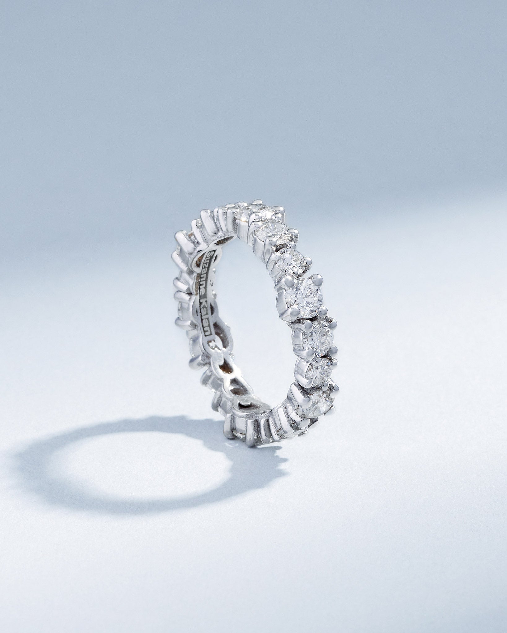 Suzanne Kalan Classic Diamond Milli Round Eternity Band in 18k white gold