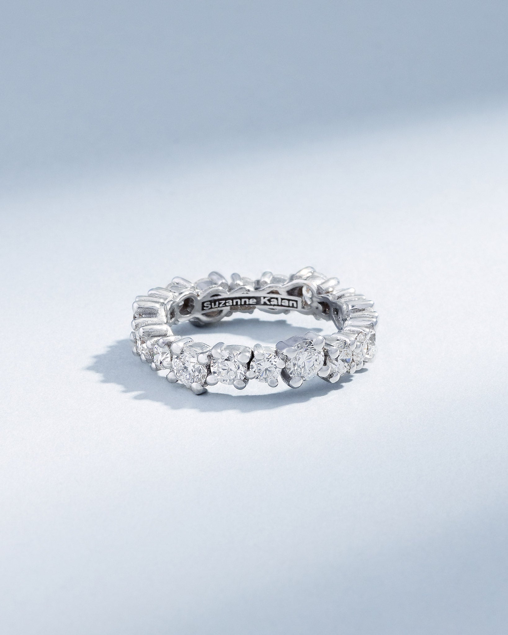 Suzanne Kalan Classic Diamond Milli Round Eternity Band in 18k white gold