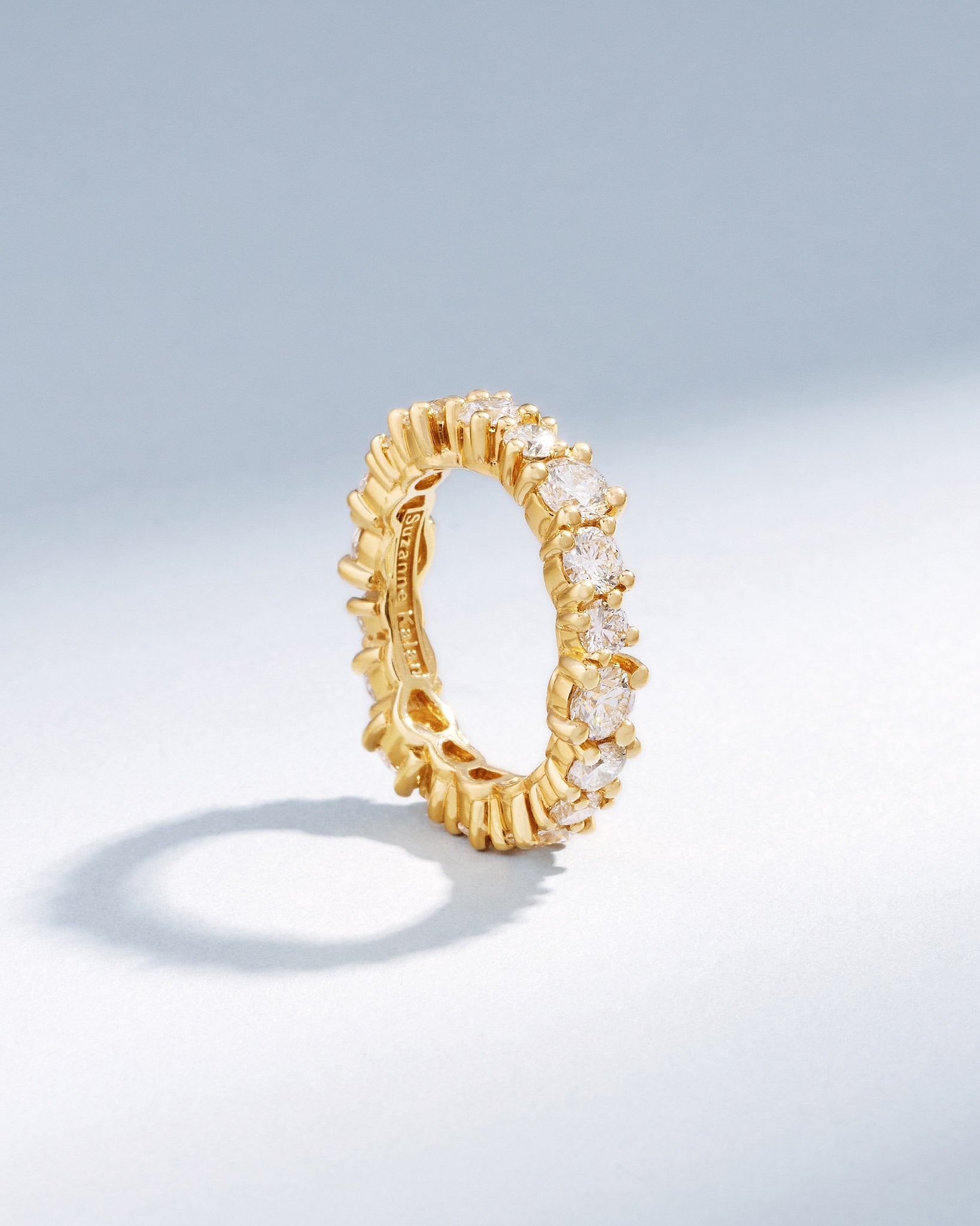 Suzanne Kalan Classic Diamond Milli Round Eternity Band in 18k yellow gold