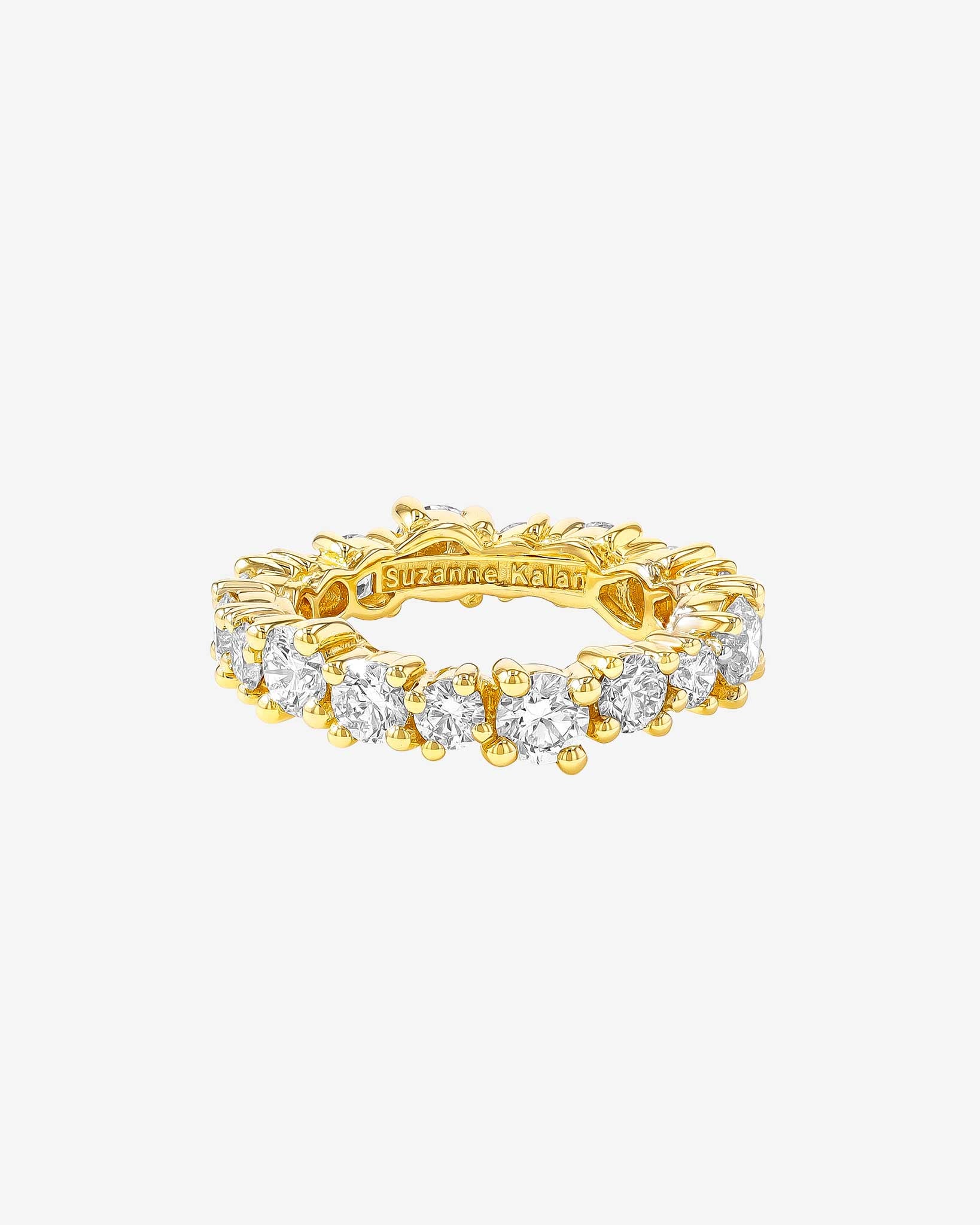 Suzanne Kalan Classic Diamond Milli Round Eternity Band in 18k yellow gold