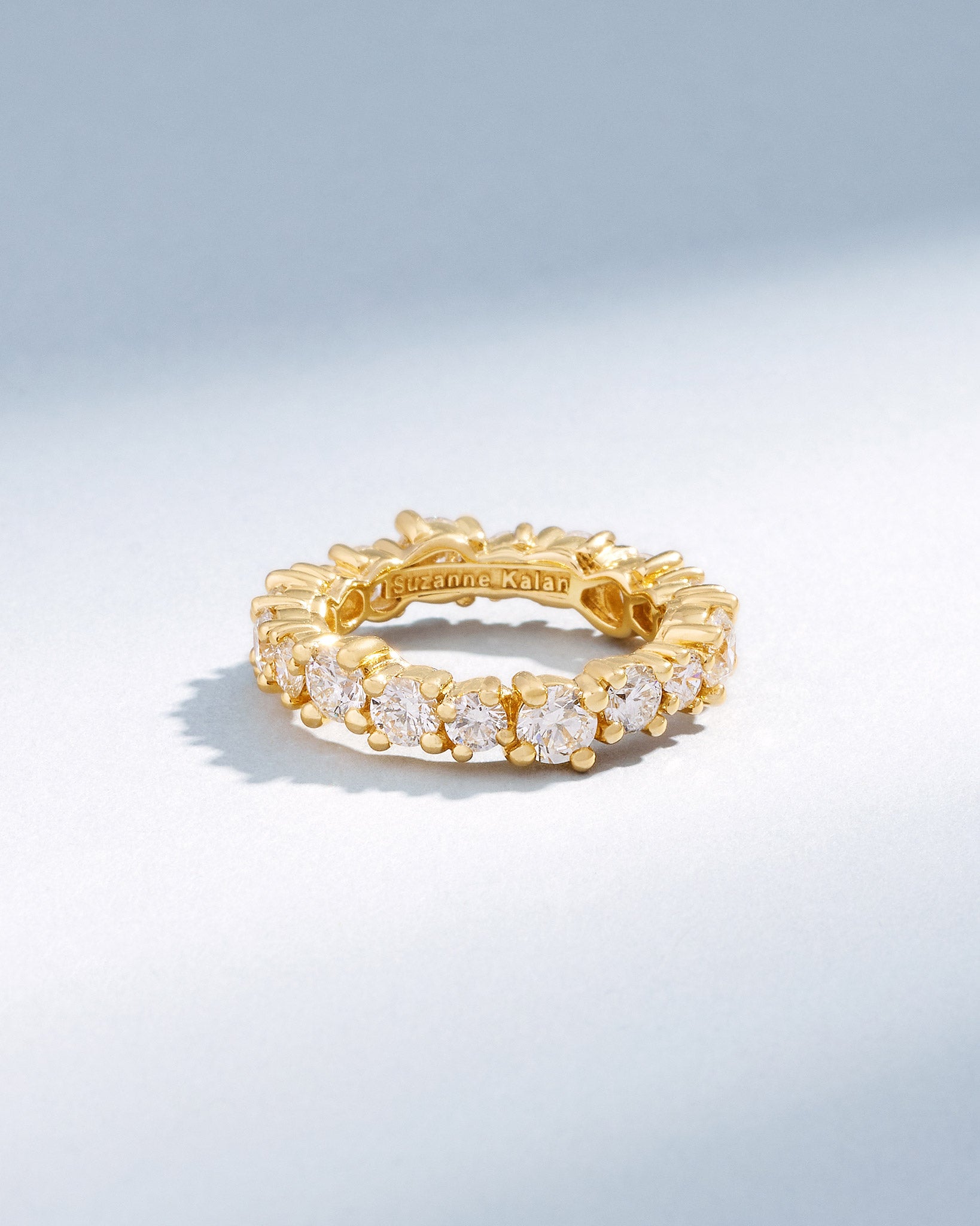 Suzanne Kalan Classic Diamond Milli Round Eternity Band in 18k yellow gold