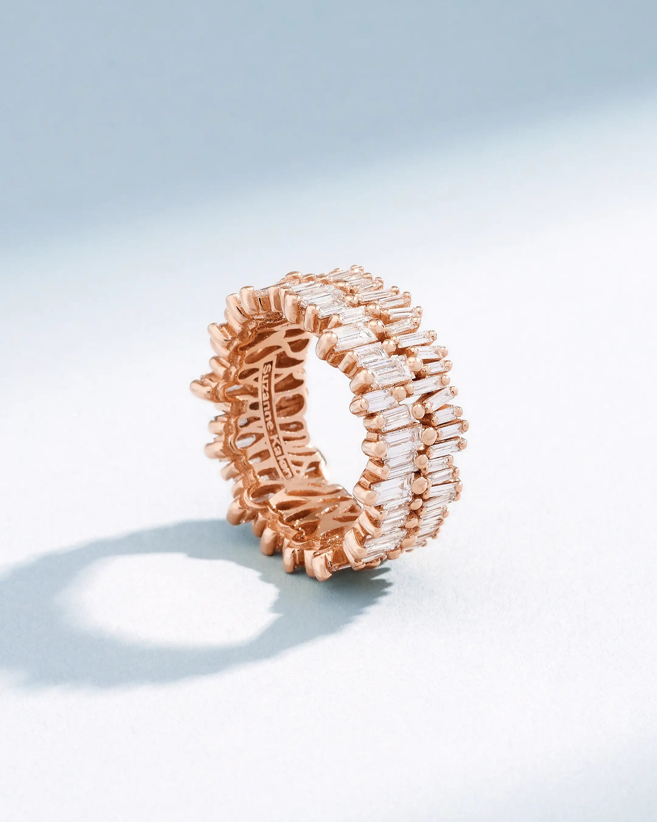 Suzanne Kalan Double Stack Diamond Eternity Band in 18k rose gold