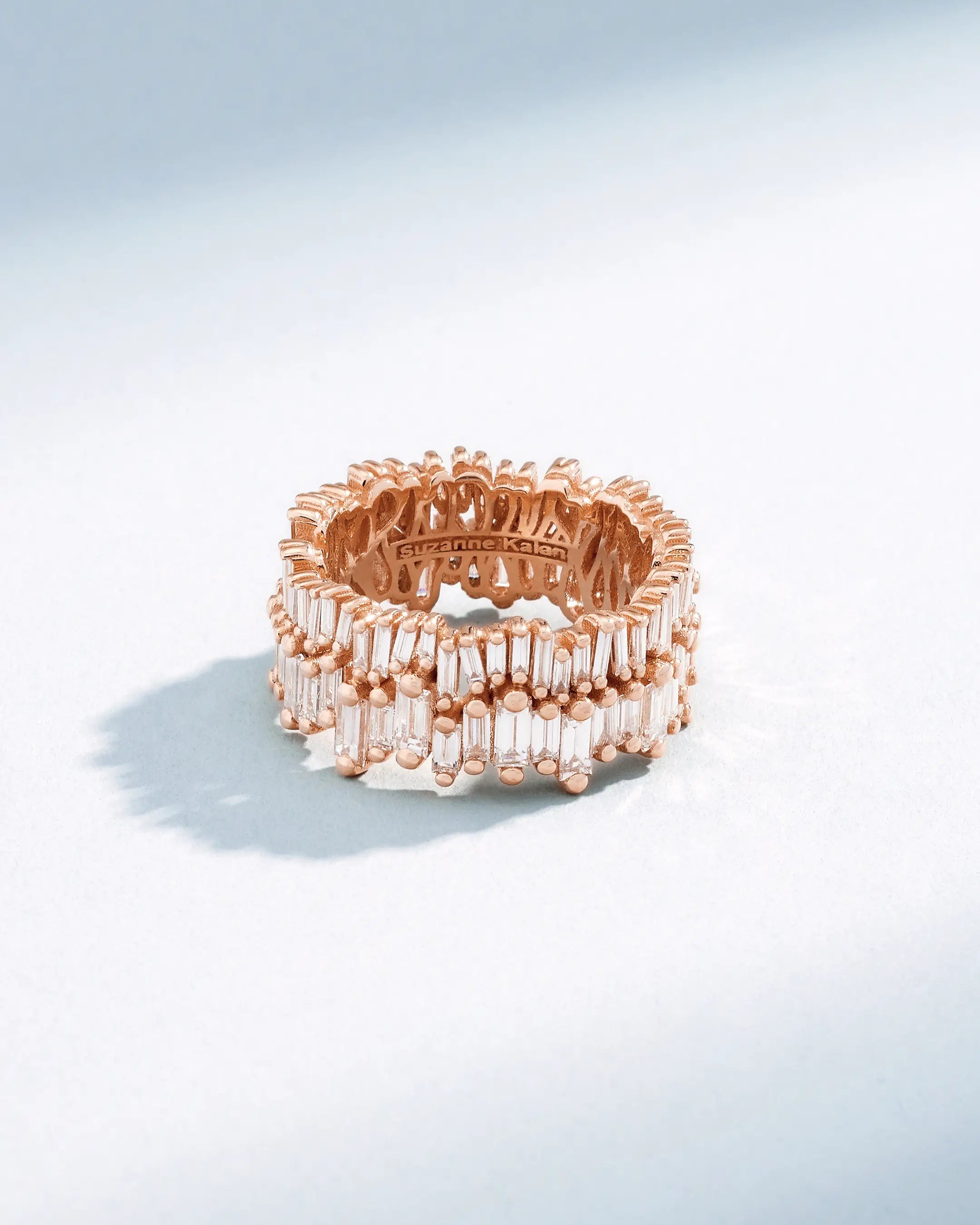 Suzanne Kalan Double Stack Diamond Eternity Band in 18k rose gold