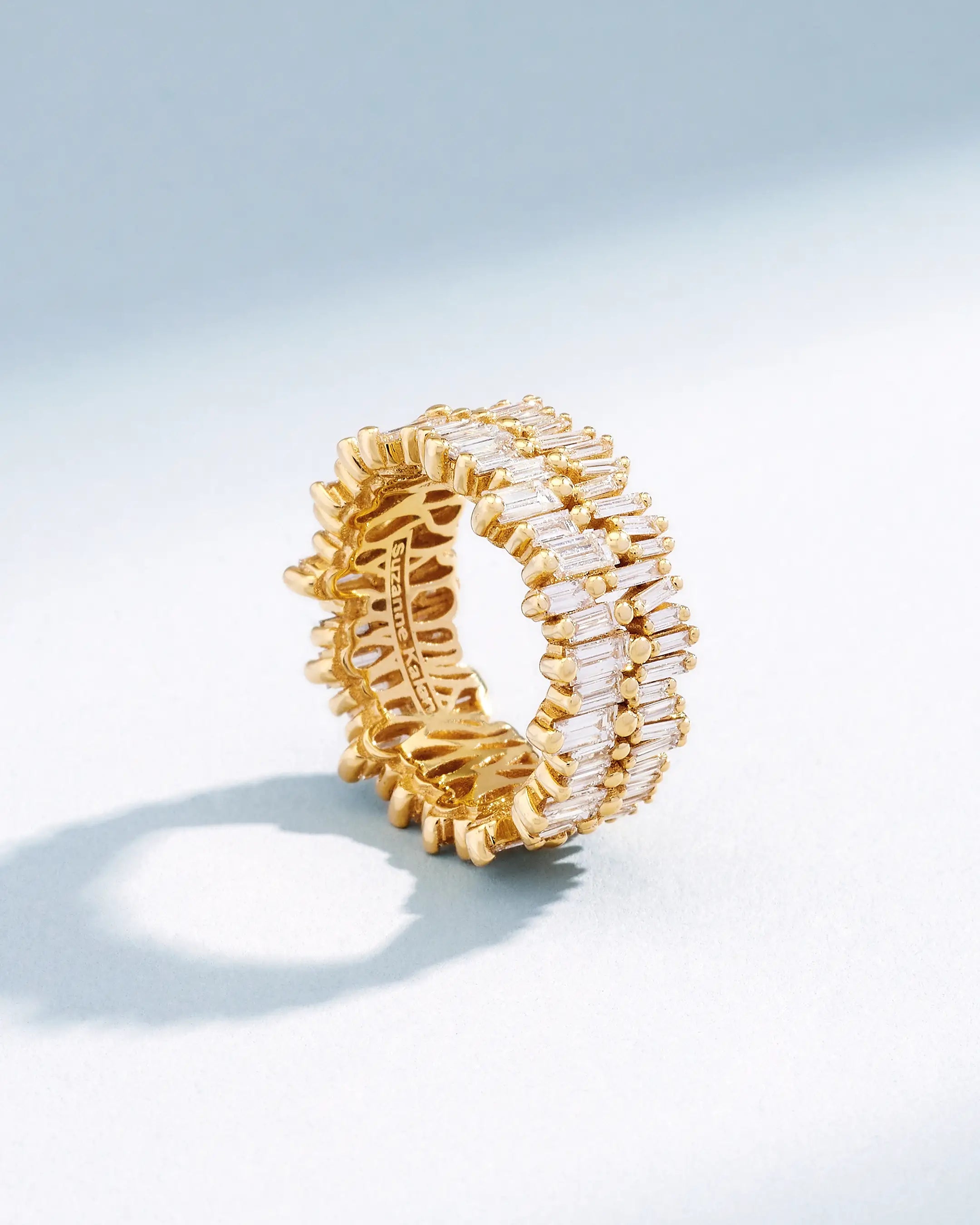 Suzanne Kalan Double Stack Diamond Eternity Band in 18k yellow gold