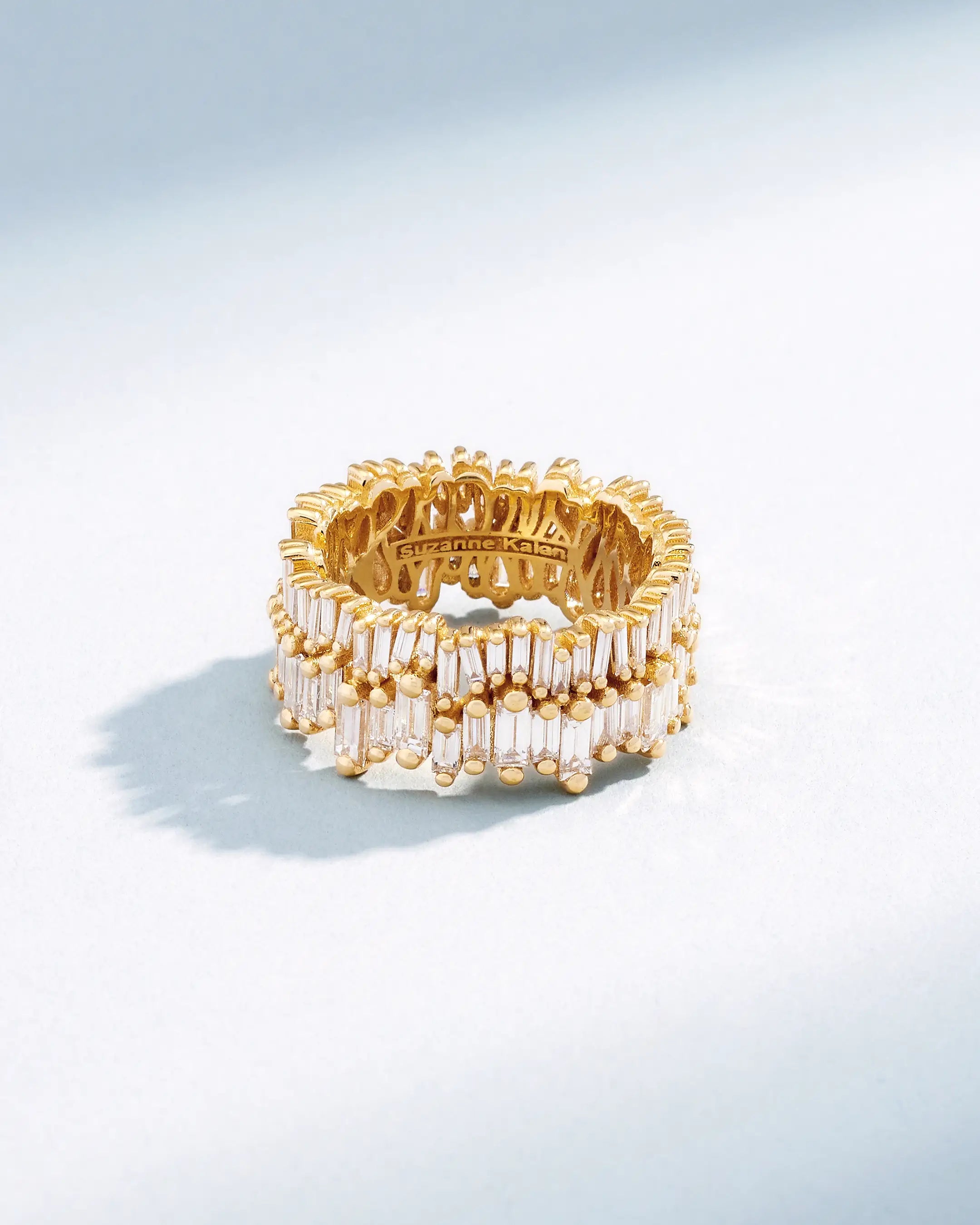 Suzanne Kalan Double Stack Diamond Eternity Band in 18k yellow gold