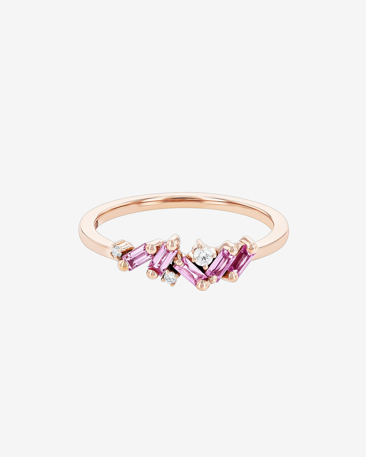 Suzanne Kalan Frenzy Pink Sapphire Ring in 18k rose gold