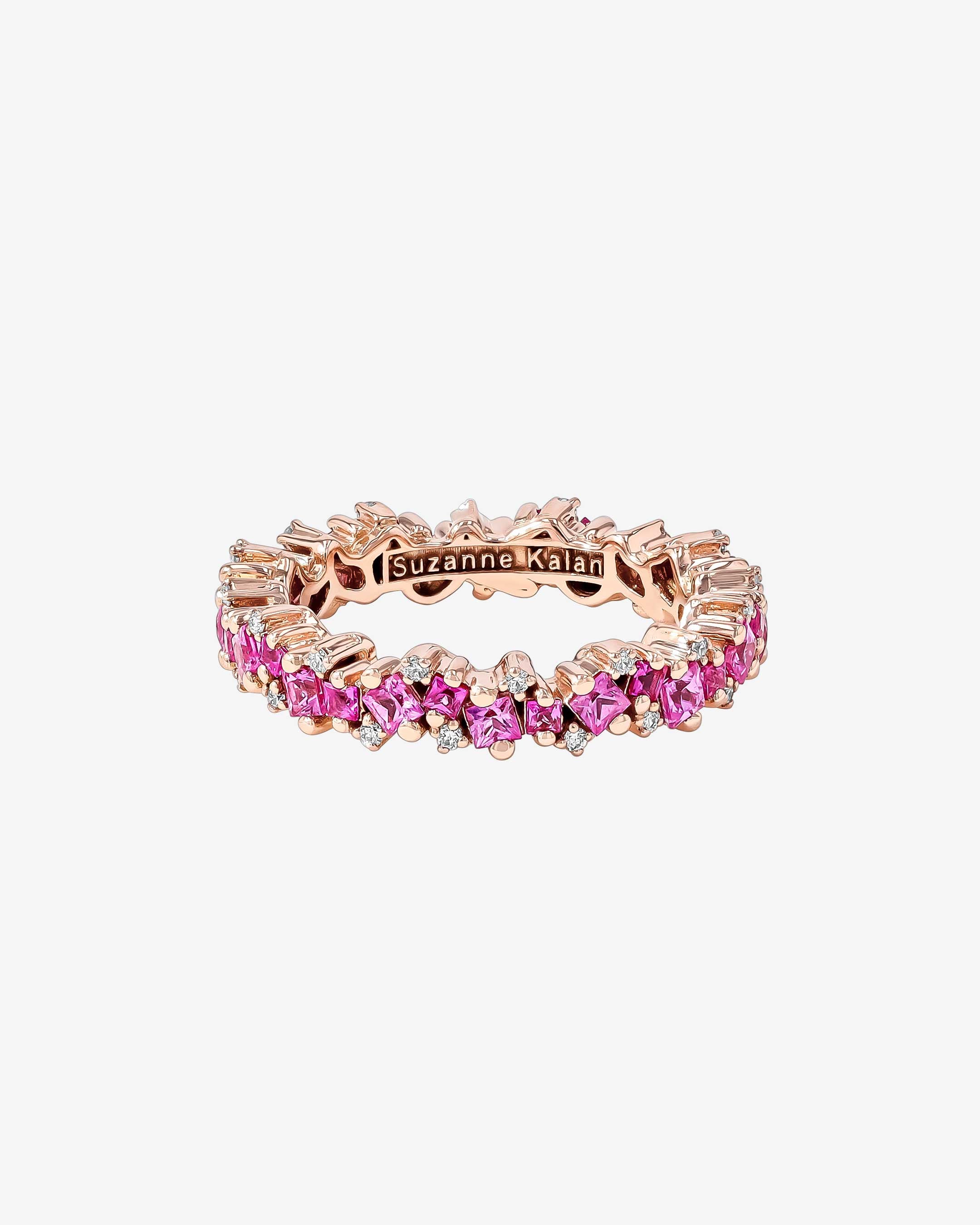 Suzanne Kalan Princess Elsa Pink Sapphire Eternity Band in 18k rose gold