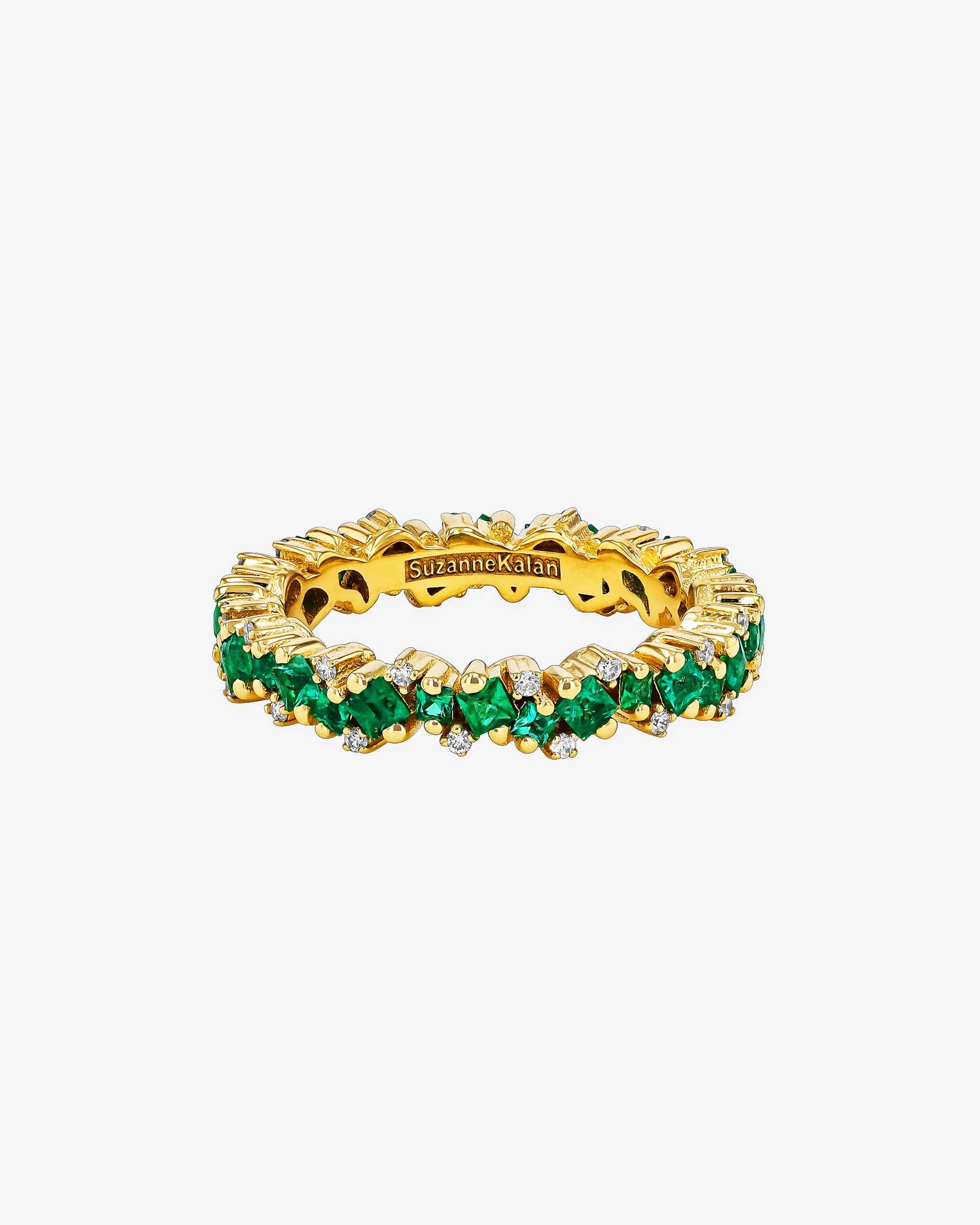 Princess Elsa Emerald Eternity Band