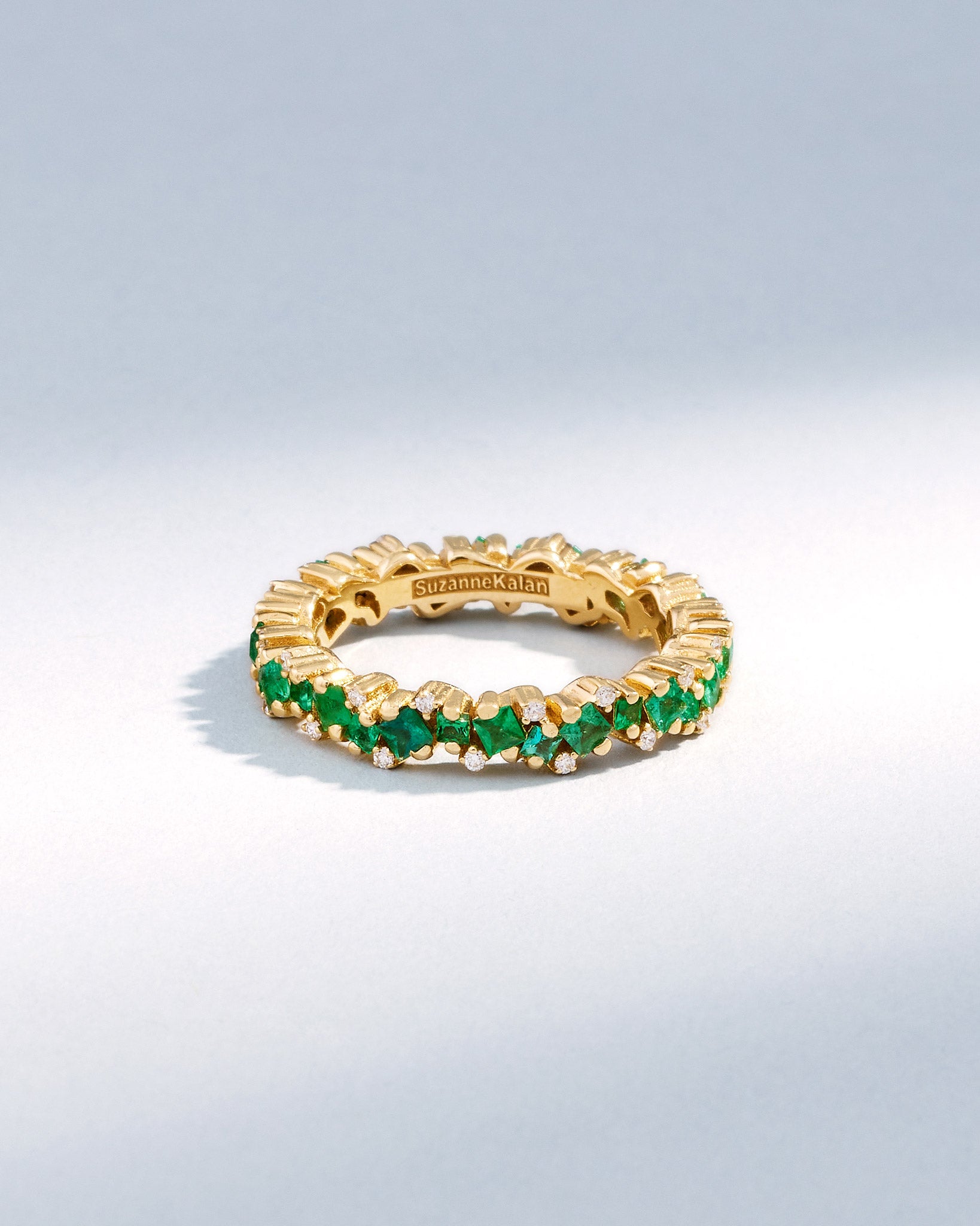 Suzanne Kalan Princess Elsa Emerald Eternity Band in 18k yellow gold