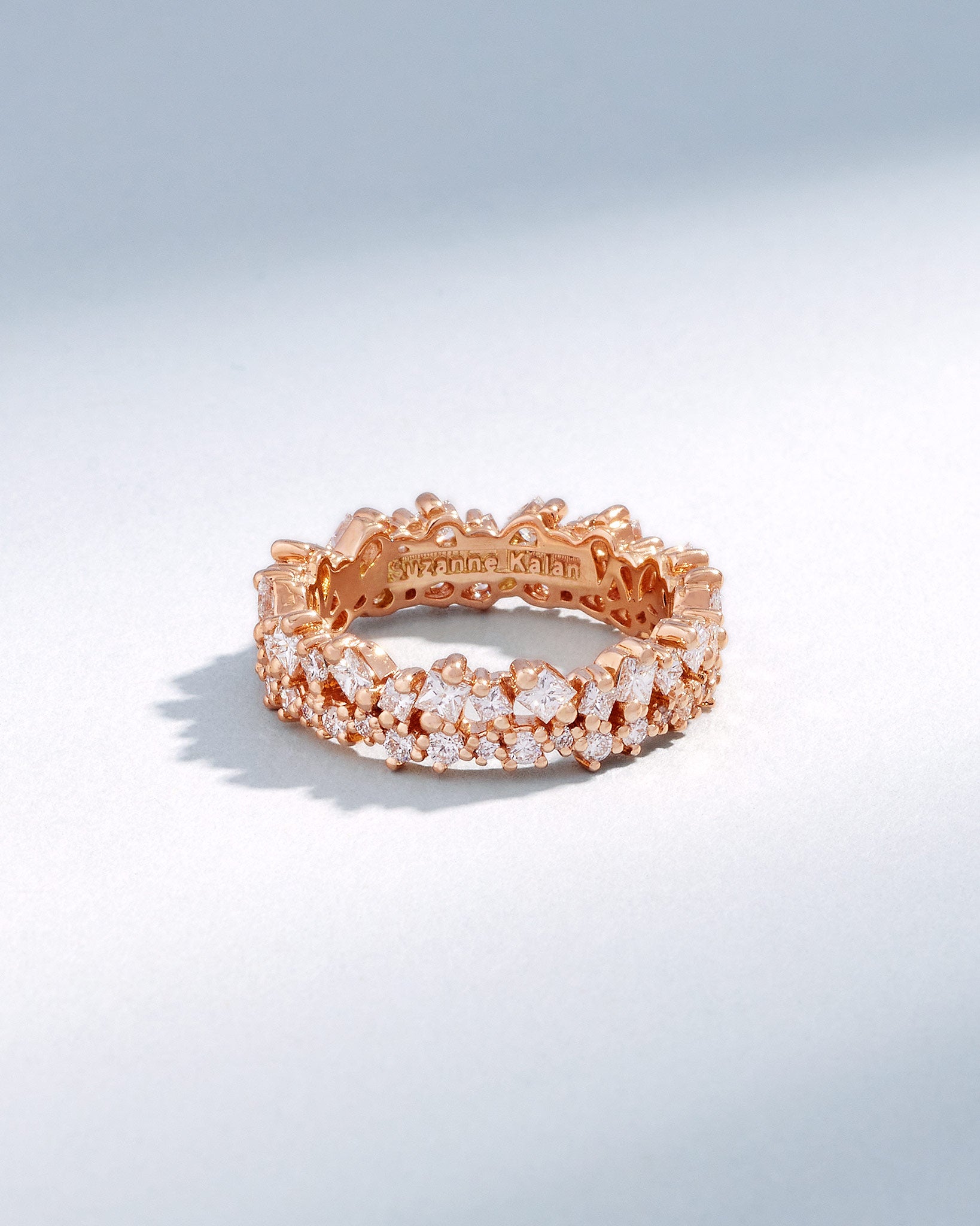 Suzanne Kalan La Fantaisie Short Stack Diamond Eternity Band in 18k rose gold
