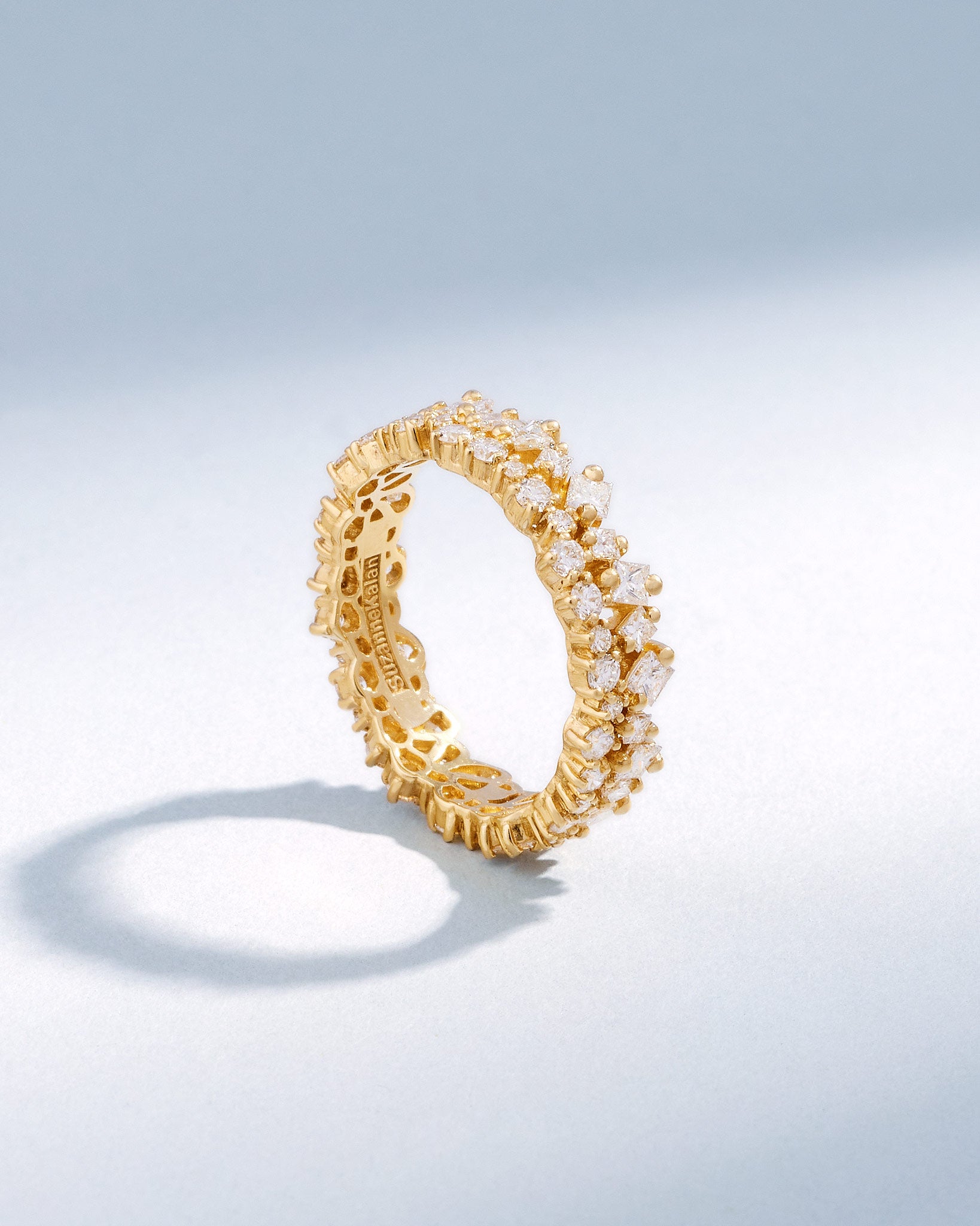Suzanne Kalan La Fantaisie Short Stack Diamond Eternity Band in 18k yellow gold